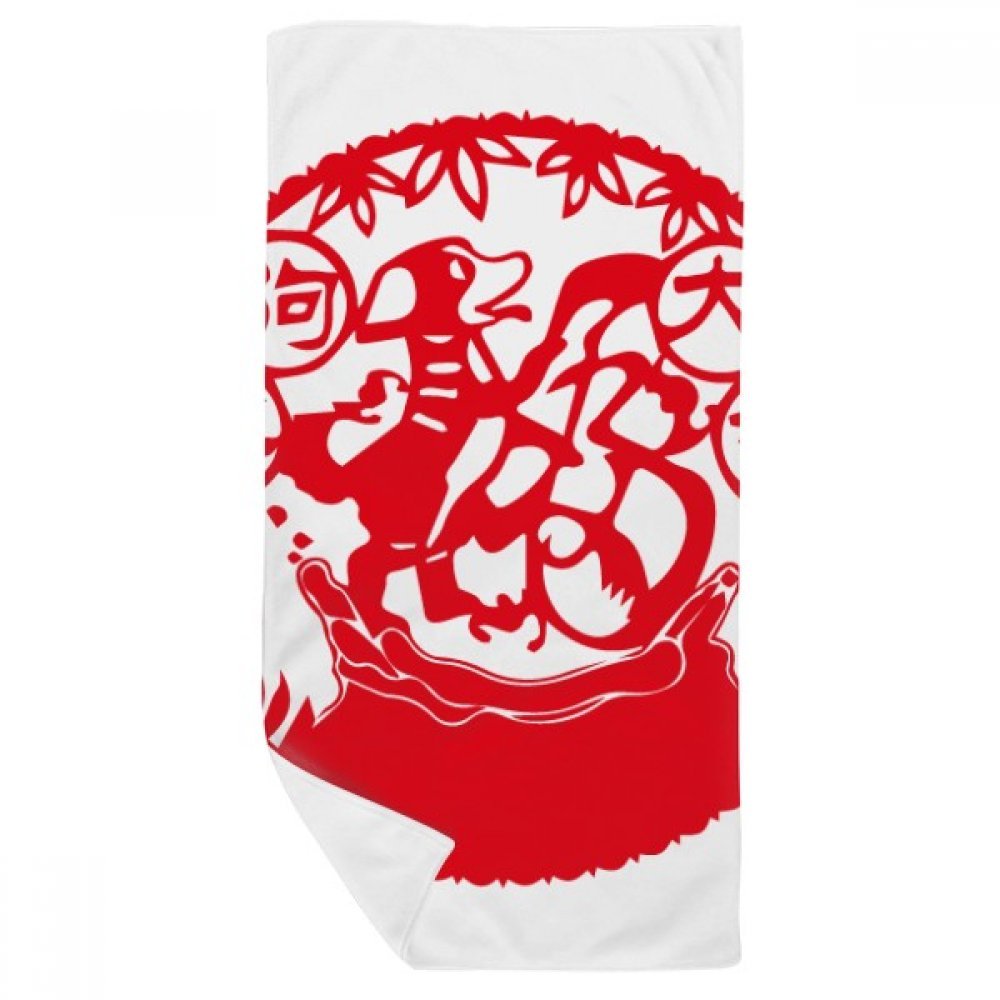 Drap de toilette Chien de Papier finitions soignées imprimé multicolore 35x70