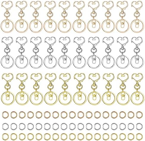 200 Pz/lotto 5 6 7 8 10 12 14 Mm Portachiavi Anelli Di Salto Aperti Doppi Anelli Anelli Divisi Connettori For Creazione Di Gioielli (Color : Silvery2, Size : 14mm - Foto 8