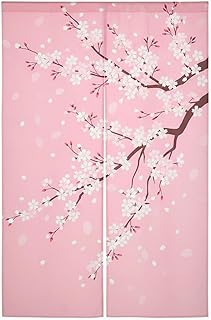 I-MART Cherry Blossom Japanese Noren Doorway Curtain