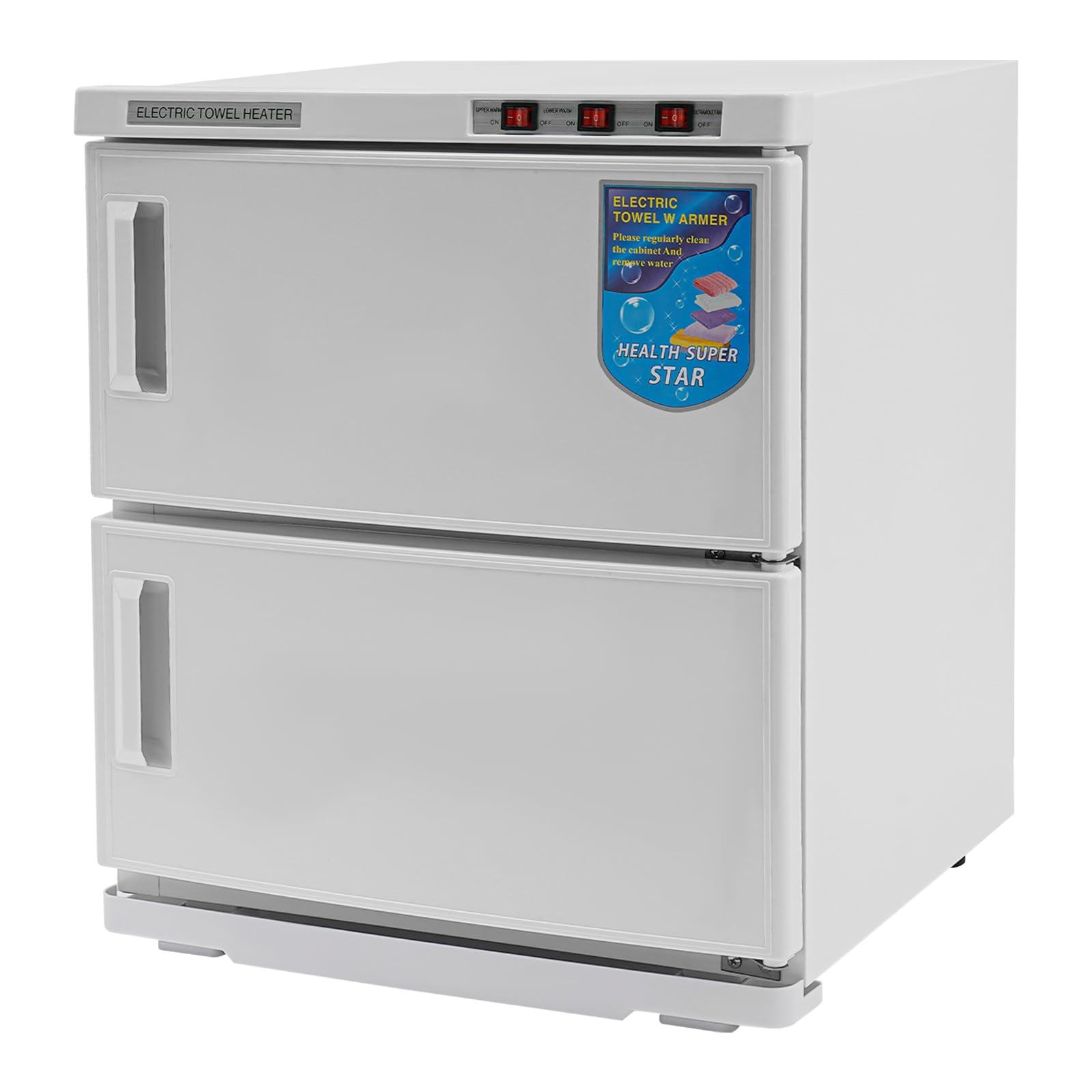 Handtuchwärmer | 2-stufiger elektrischer Handtuchwärmer | Edelstahl | 11 Gallonen Kapazität | 3D-Erwärmung & UV-Sterilisation | Für Salon, Spa, Hotel & Zuhause | 412W | 220V (Weiß)