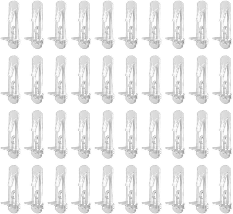 50 Pcs Plastic Locking Shelf Pins, Shelf Clips