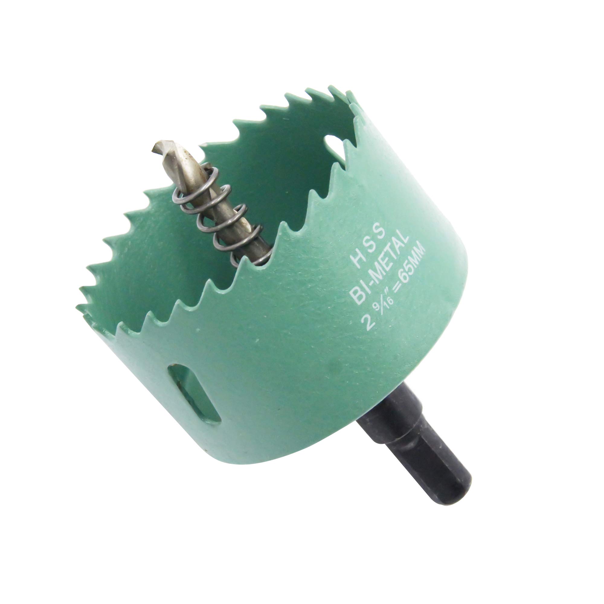 65mm hole saw LAIWEI hole cutter with 2.56" HSS ring hole drill for cutting holes in wood, plasterboard, aluminium profiles, PVC and other materials(2-9/16")