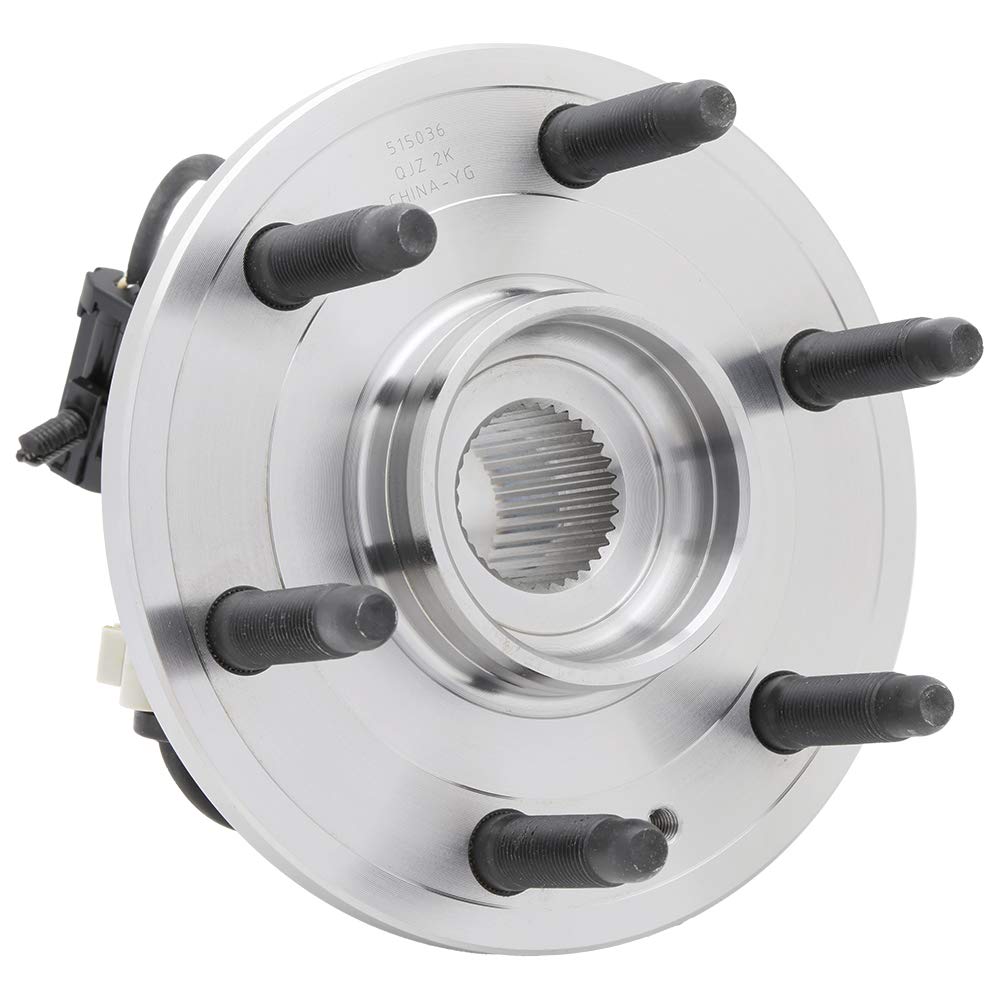515036 - Front Wheel Bearing Hub Assembly [4WD - AWD] Compatible with [Cadillac] Escalade, [Chevrolet] Avalanche, Express 1500, Tahoe, Silverado 1500, [GMC] Yukon Sierra 1500, Savana 1500, 6 Lugs