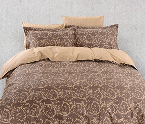 DM602Q Duvet Cover Sheets Set, Dolce Mela Bolzano Queen Size Bedding Set