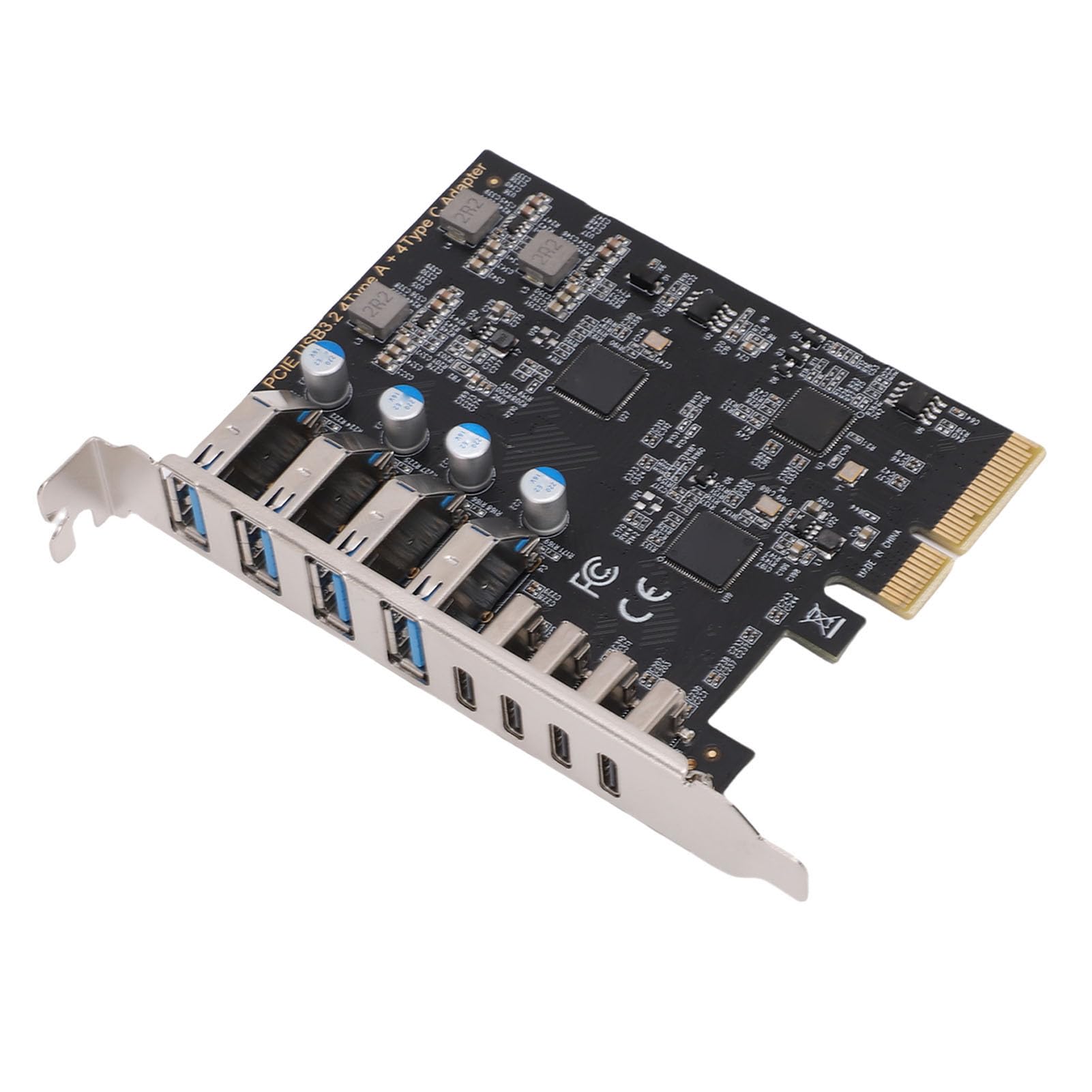 CHICIRIS Scheda di Espansione PCIe USB 3.2 Gen 2 Trasferimento Dati Efficiente A 10 Gbps per Desktop 8 Porte 4x Tipo C 4x Tipo A