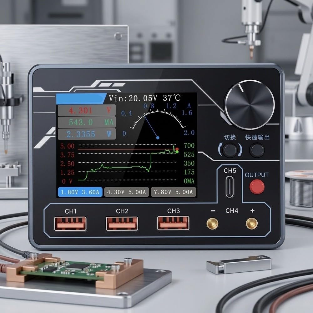 Multimetro digitale con diagnosi AI Riproduzione Curva Risoluzione 1mV PD Ricarica Rapida Compatibile per Analisi Circuito 105x75mm