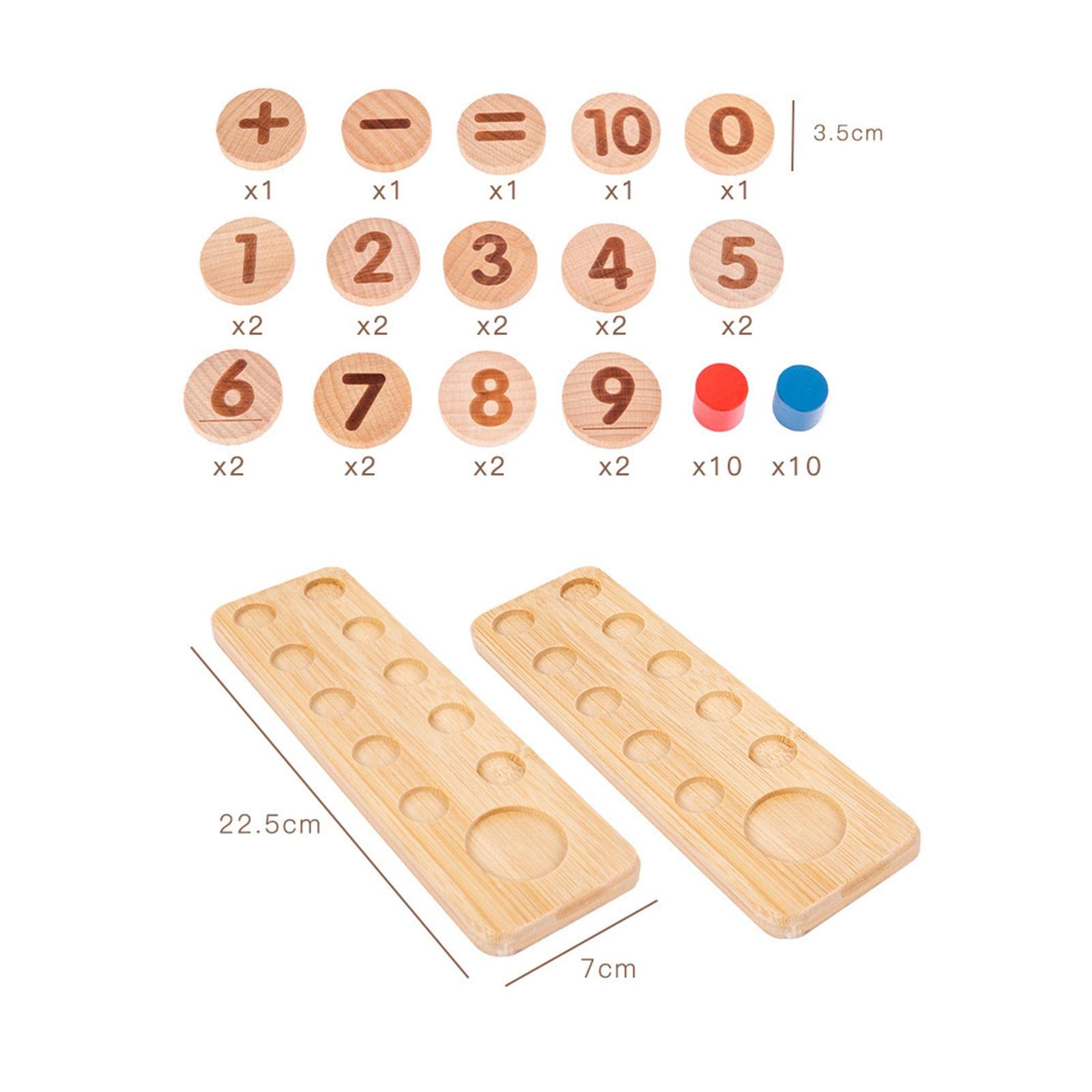 2 Stück Zehnerrahmen Set Mathematik Manipulative Rechenrahmen Zählchips Unterrichtskarte aus Klarem PVC für Zahlenaufbau Frühmathematik Kita