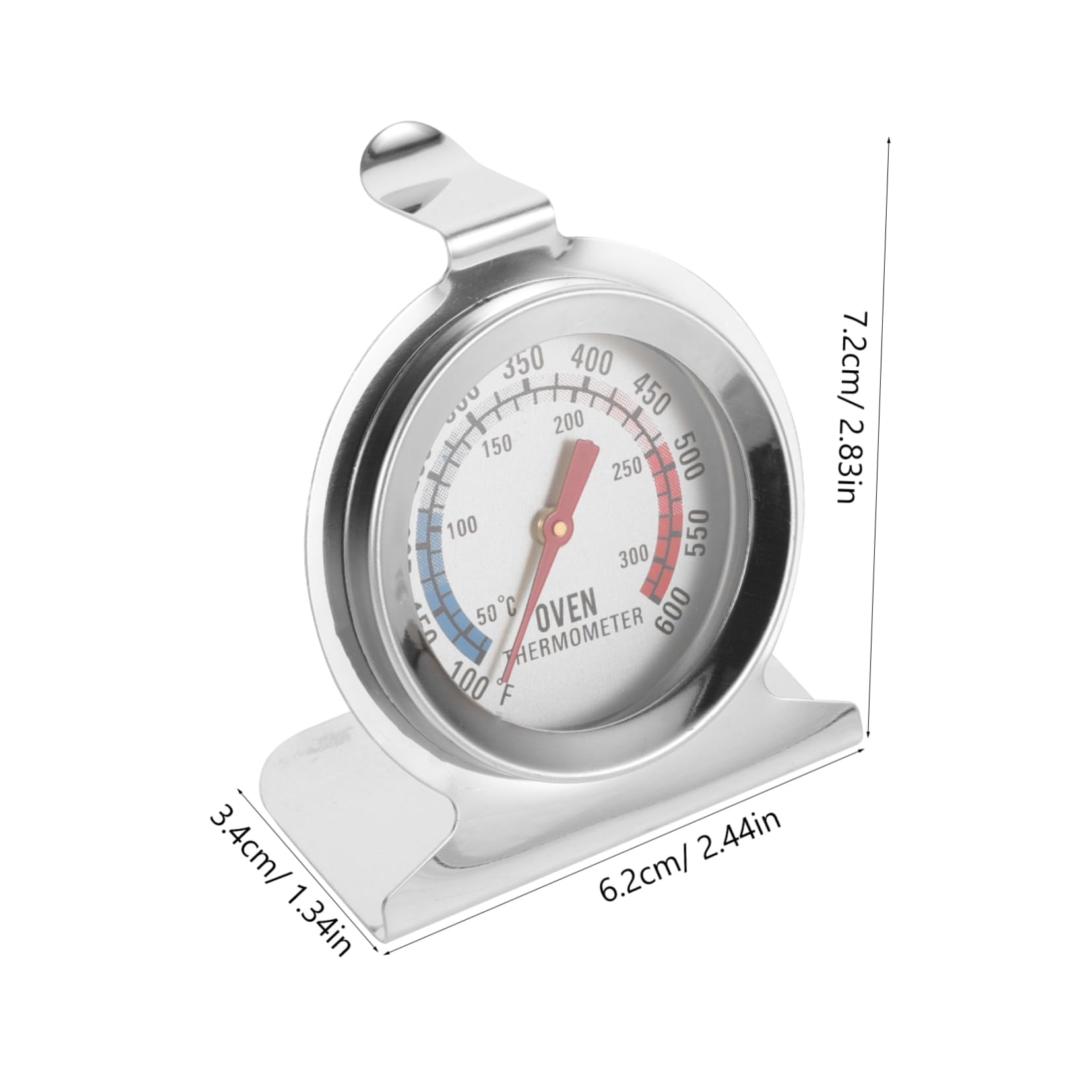 BEBEMOKO 2pcs Oven Thermometer Dual Scale Baking Temperature Monitor Dial for Ovens Grills and Hot Oil Cooking Essential Kitchen Supplies