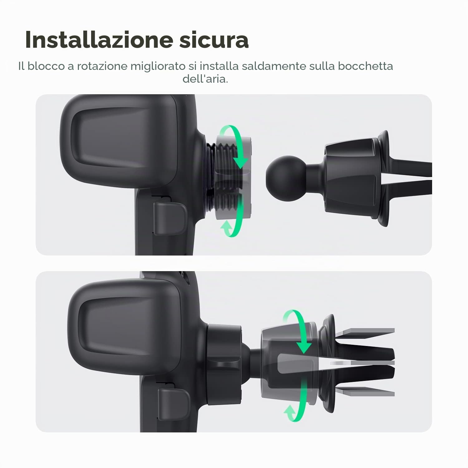 iOttie Easy One Touch 5 Supporto universale per auto con supporto per telefono con montaggio a filo per iPhone, Samsung, Moto, Huawei, Nokia, LG, Smartphone