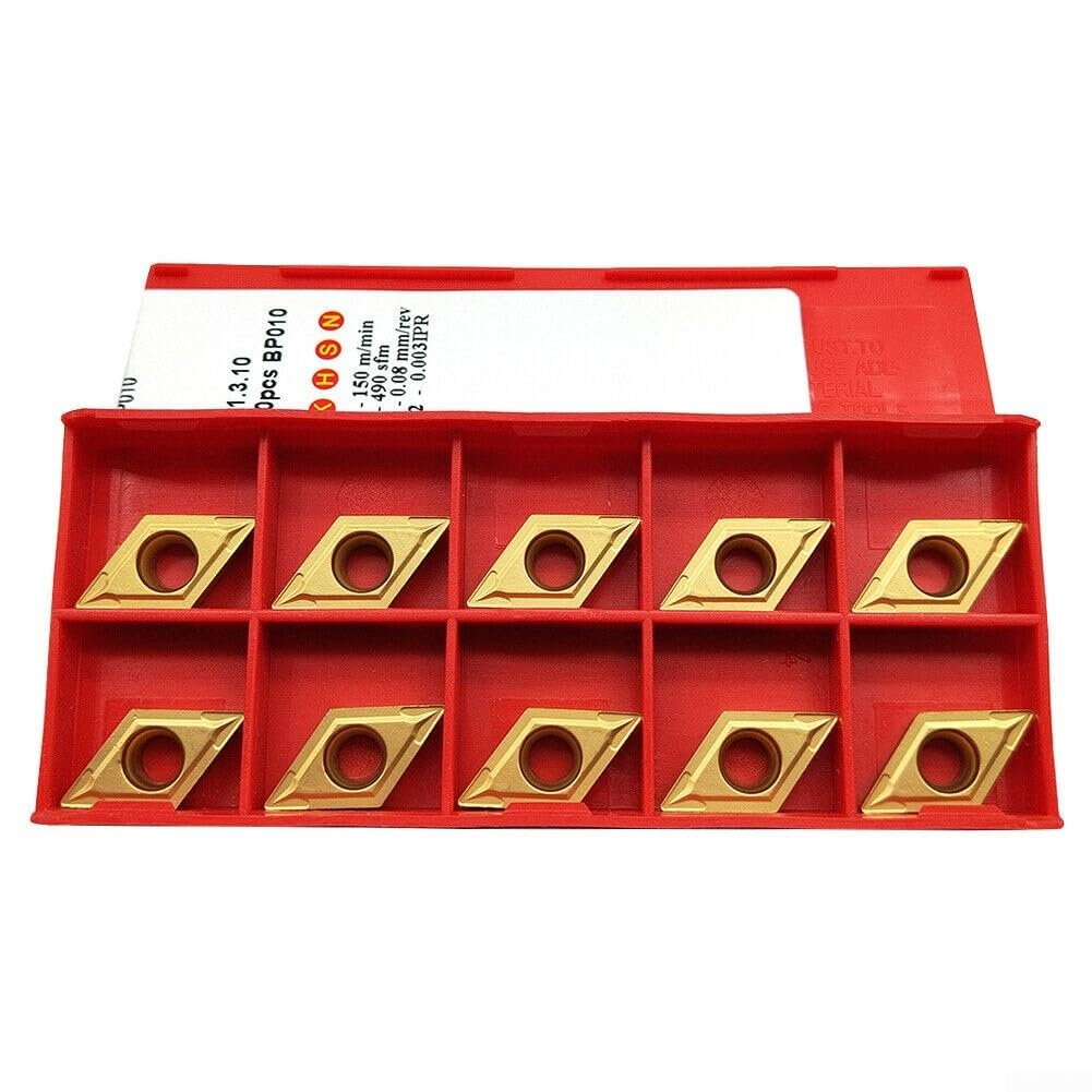Lot de 10 inserts de tournage CNC DCMT11T304 BP010 pour porte-outils SDJCL SDUCR Performance de coupe fiable