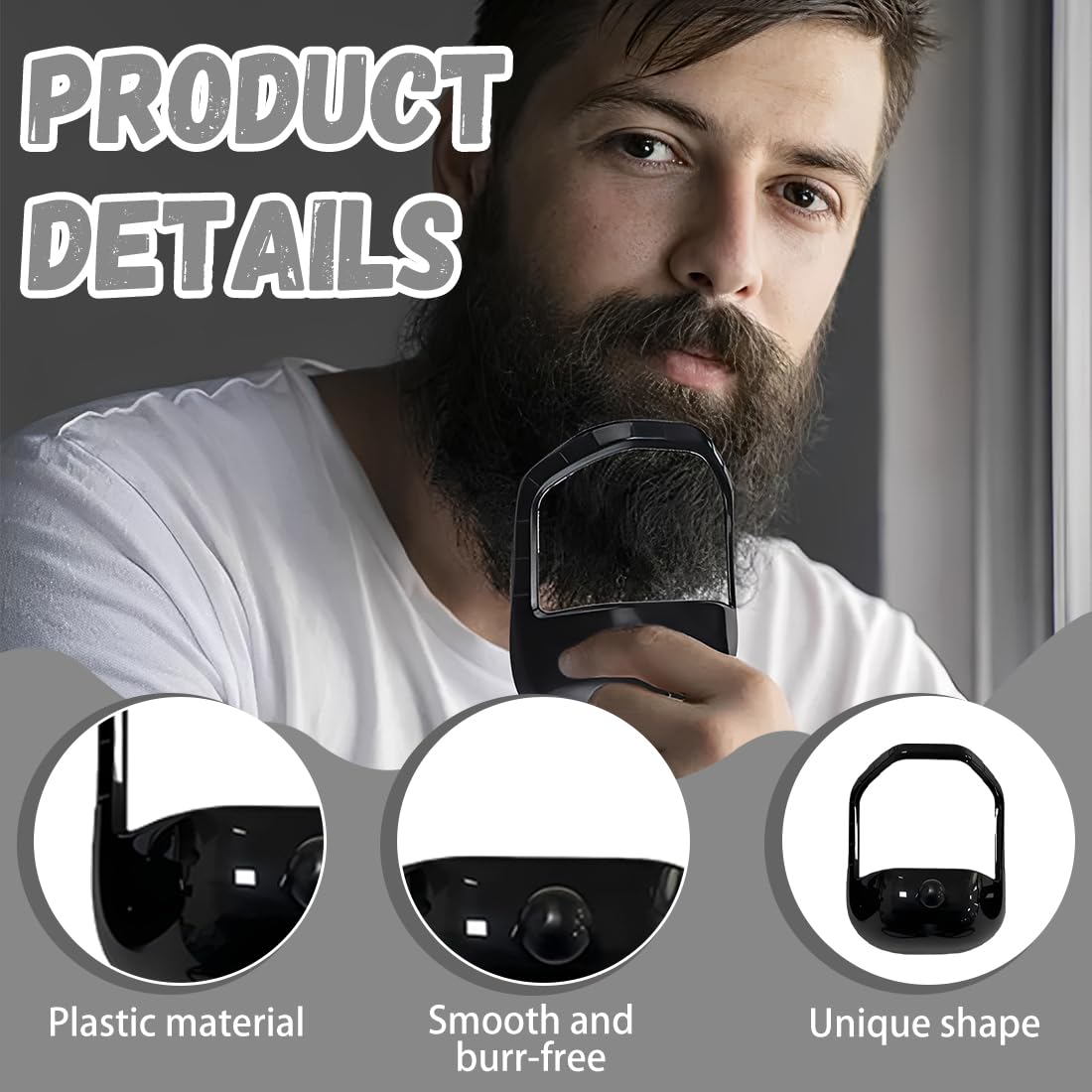 5 Pezzi Sagoma Per Barba Modellatore Barba Attrezzo Per Styling Contorno Barba Aiuto Per Rasatura Plastica Per Uomini Accessorio Per Rasatura Ner