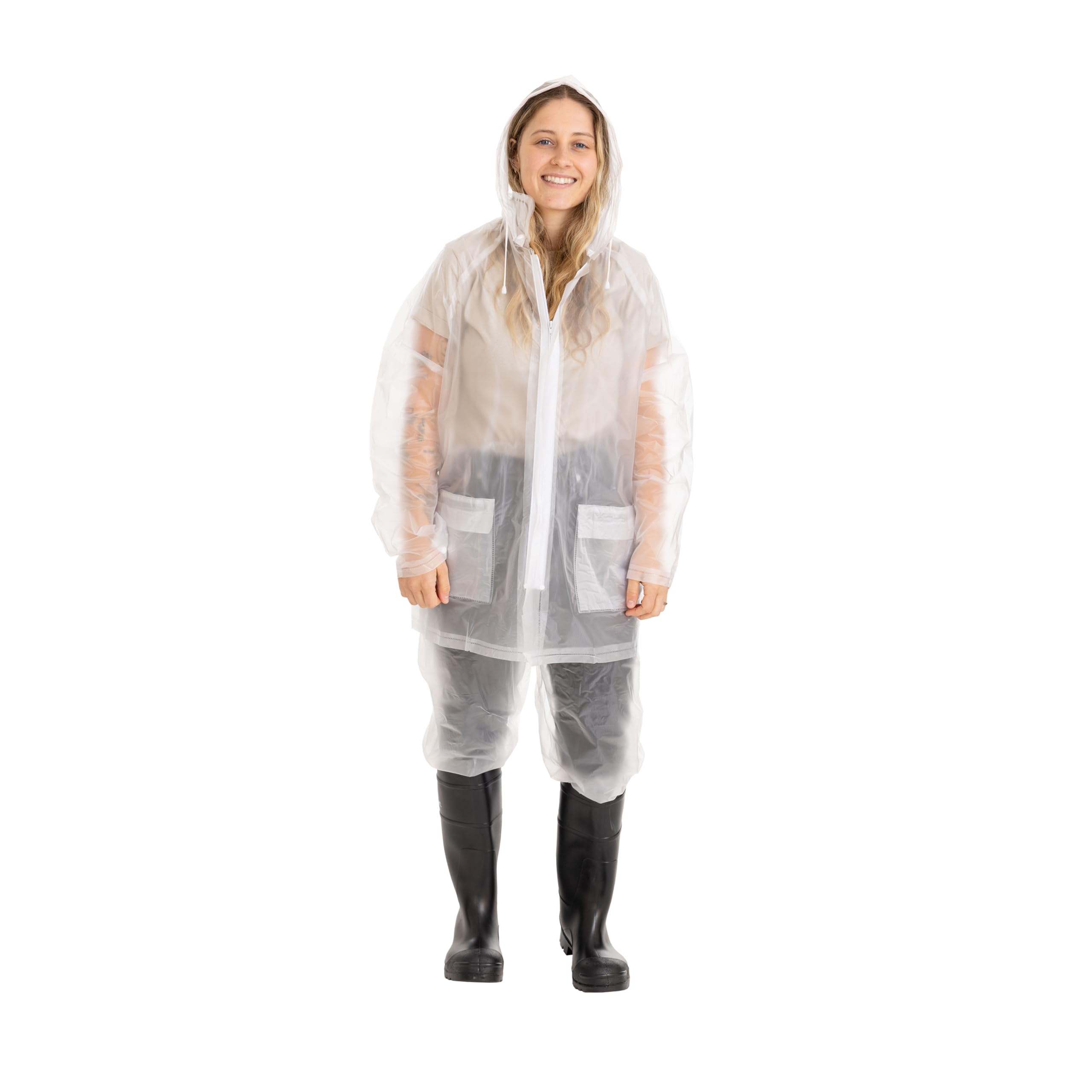 StanSport Clear-M - Traje Impermeable de Vinilo con Capucha, tamaño Mediano