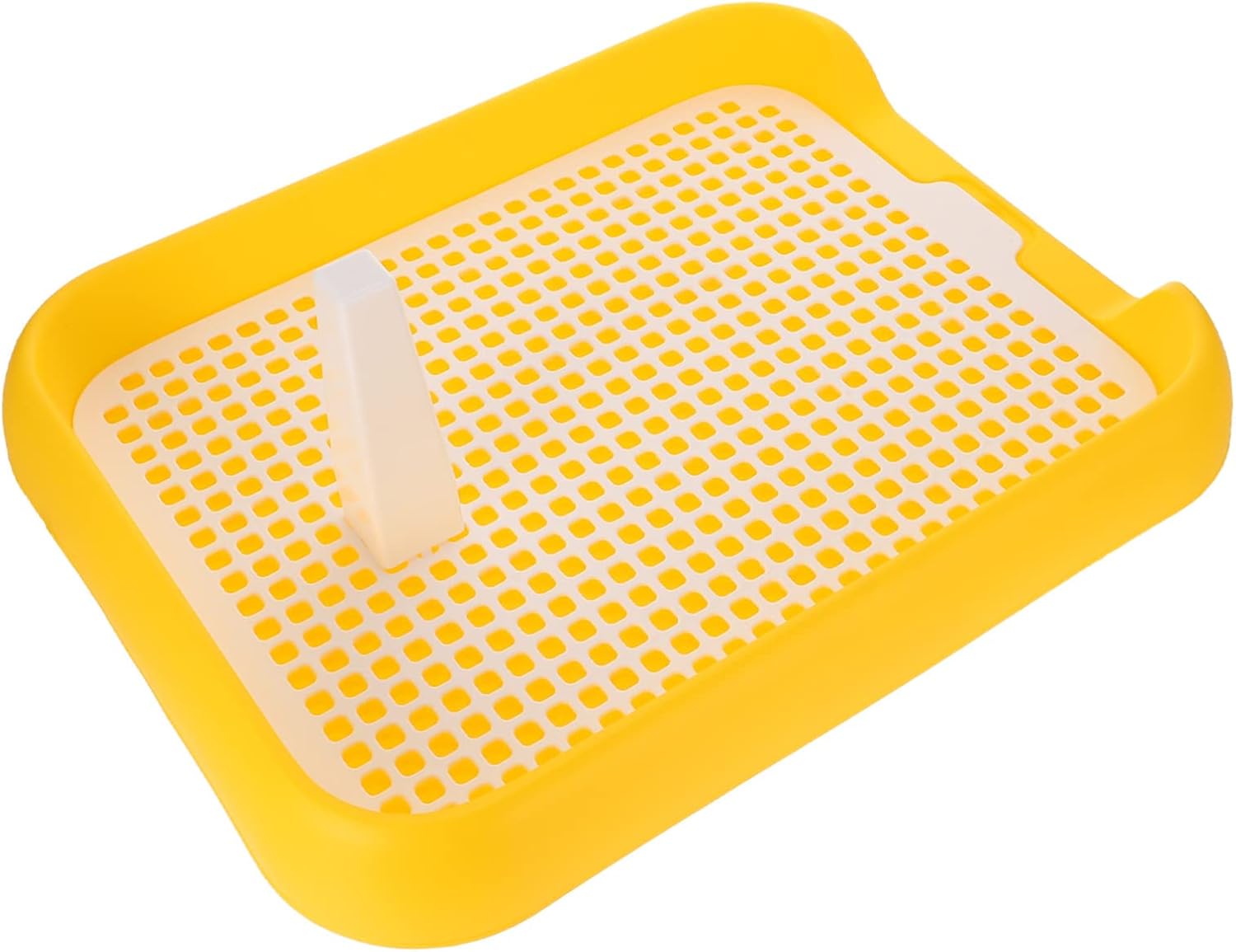 Pet Toilet Puppy Indoor Potty Tray with Non Slip Buckle Handle PP Plastic Mesh Dog Toilet for Small Dogs Lightweight Portable Training Potty Pad Holder