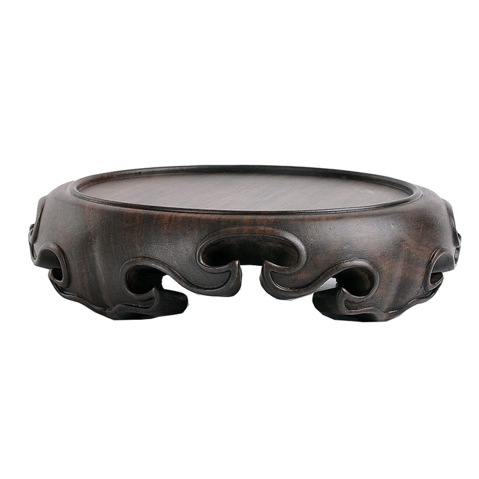Podstawka na statuetkę stojak wazon retro okrągły drewniany wazon czajniczek lampa stołowa podstawa stabilna dekoracja salonu stojak drewniany stojak ekspozycyjny podstawa Bonsai podstawa ( rozmiar:
