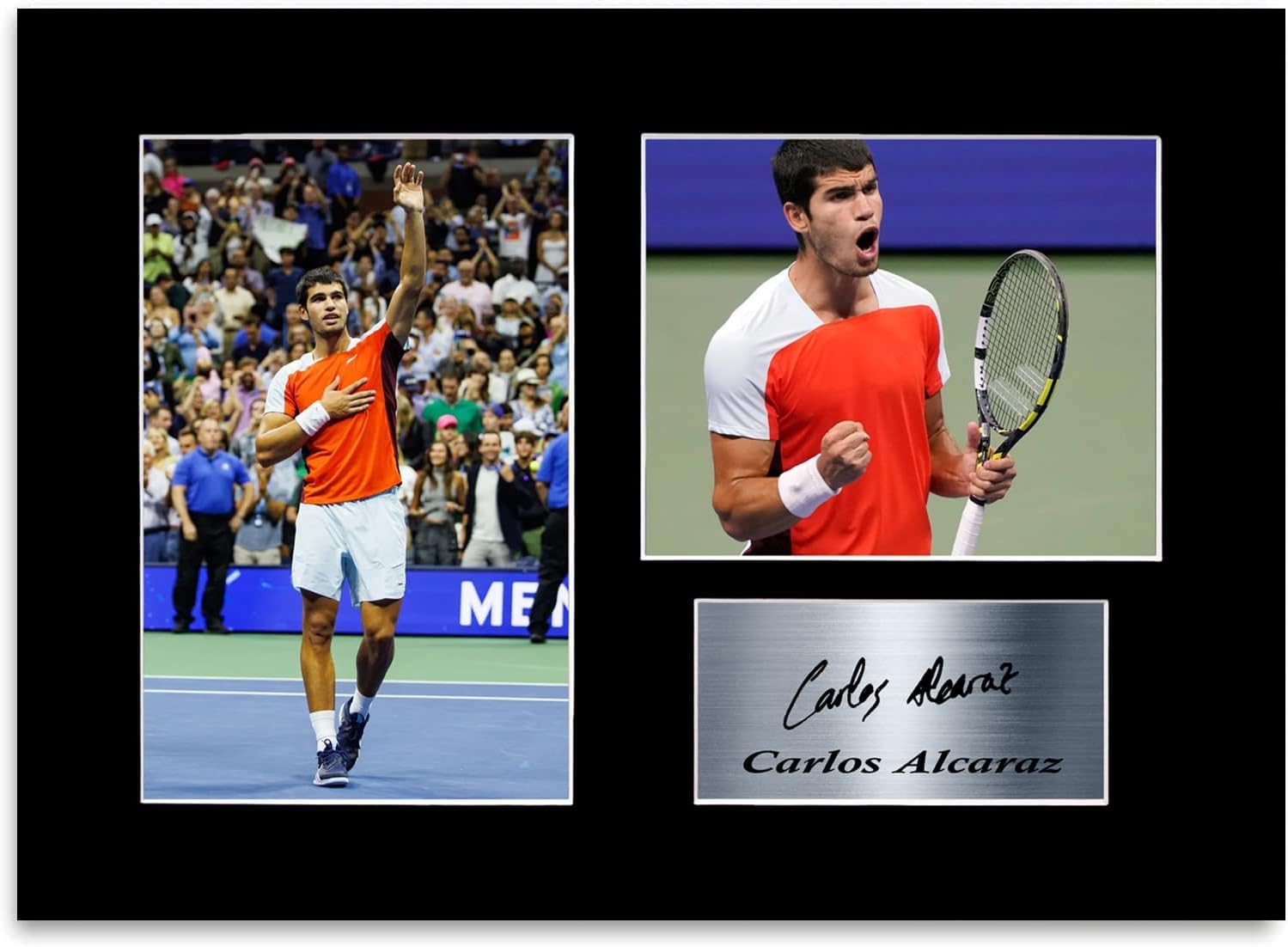 Generic Carlos Alcaraz Tennis Player A4 Signed Autograph Photo Display Mount Gift for Living Room Decor