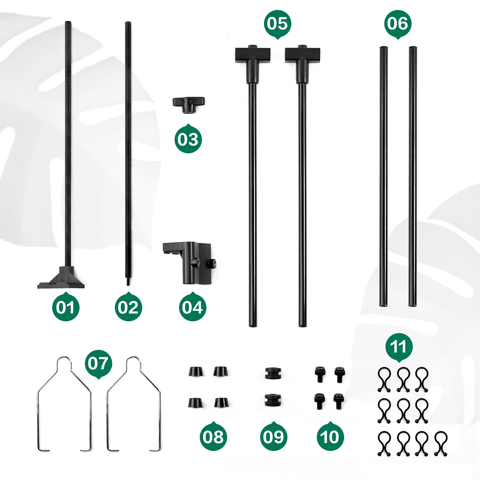 Reptile Dual Lamp Stand Metal Adjustable Heating Lamp