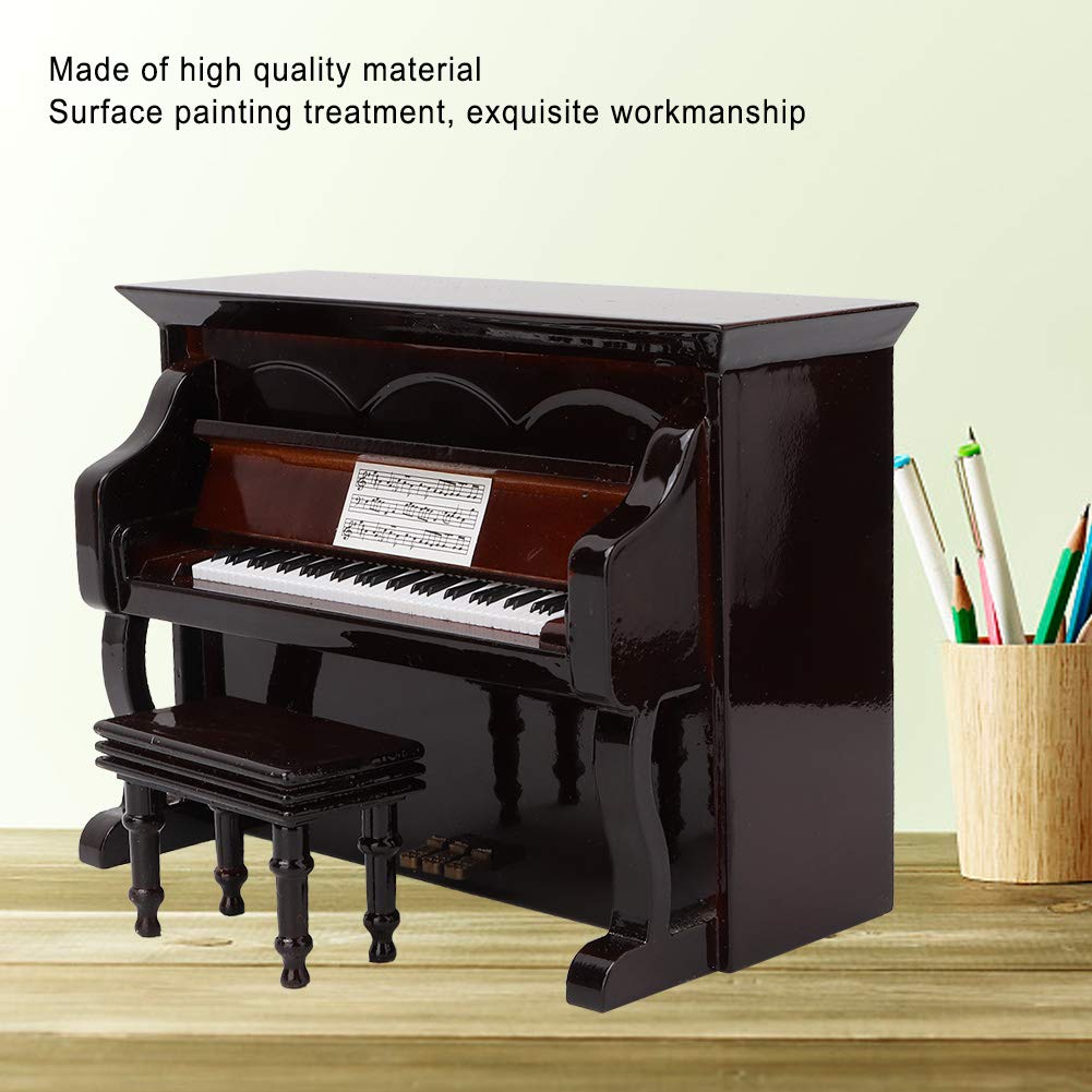 Piano Vertical Marrón Vintage, Acero de, Diseño Elegante y Clásico para Conciertos y Uso Personal, Excelente Producción de Tono