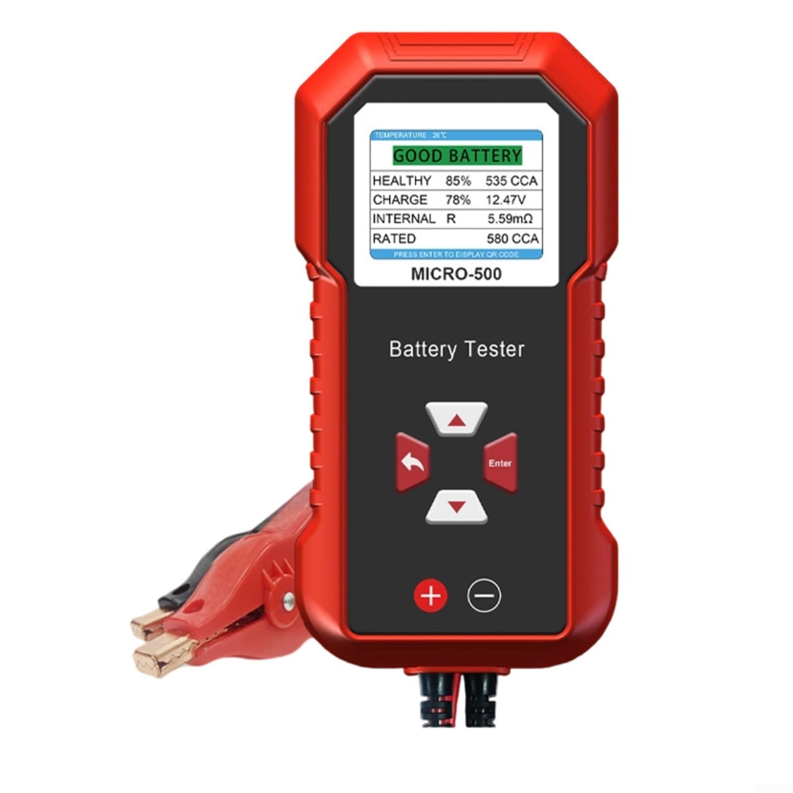 MICRO-500 - Tester per batteria, 12 V, analizzatore di resistenza interna per auto
