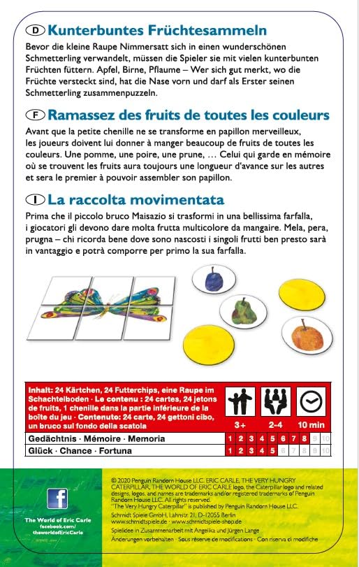 Die kleine Raupe Nimmersatt - Kunterbuntes Früchtesammeln (2009, Game) for sale online