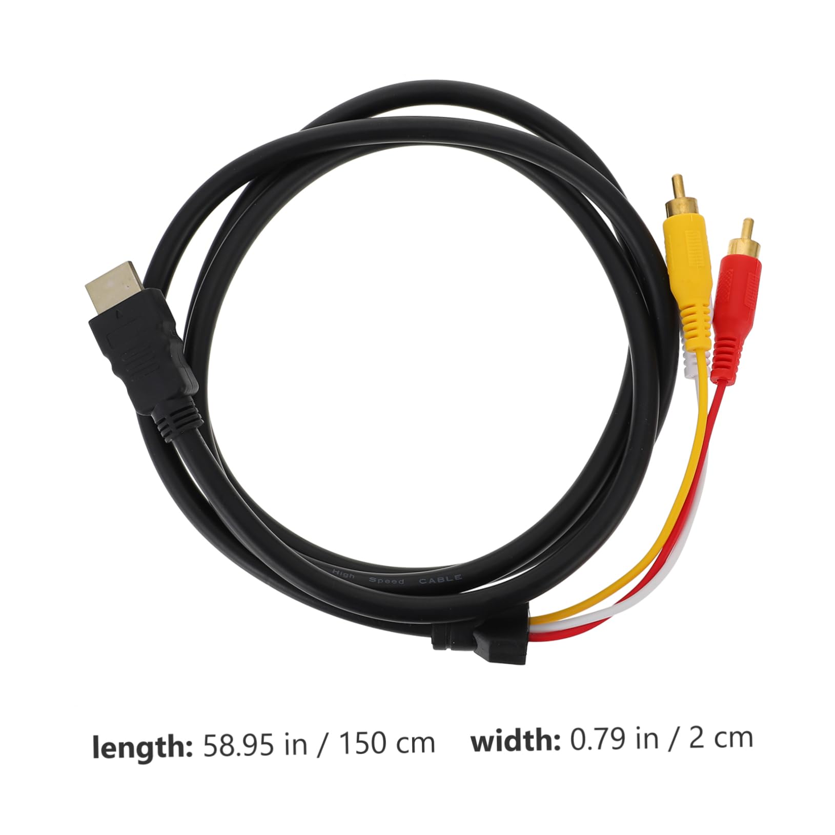 Angoily to Video Conversion Cable for Tv Projector and DVD High-Definition Connecting Cable for Audio and Video Transmission Feet