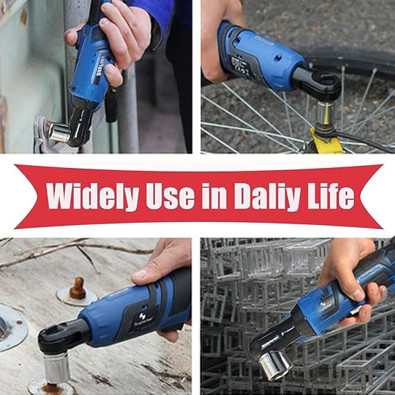 AUTOFU 12V Power Ratchet Wrench Tool Ratchet Nut Wrench 3/8, Variable Speed Trigger, LED Work Light, Forward/Reverse Function(Only Body, without Battery and Charger)