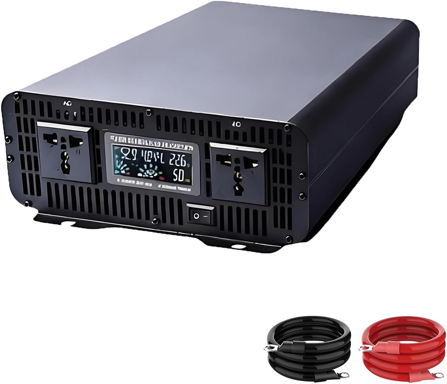 Pure Sine Wave Inverter 2000W - High Efficiency, Color LCD Display, Compact & Lightweight, Ideal for RVs, Boats, and Off-Grid Power Needs