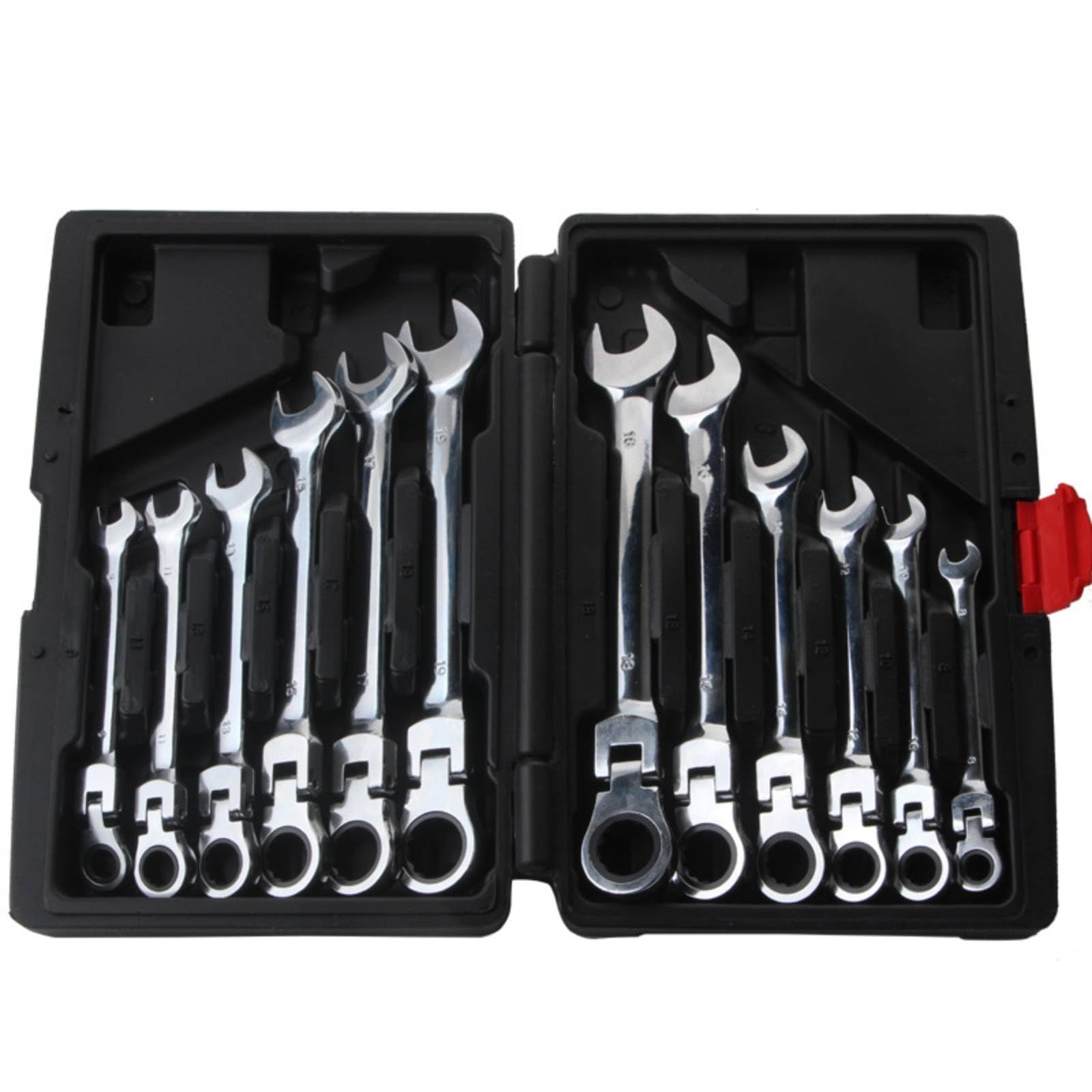 Chiave a Cricchetto Set Chiavi a Cricchetto Chiave Combinata Chiave Snodata Chiave a Bussola Manuale Finitura E Struttura Robusta per Lavori Gravosi