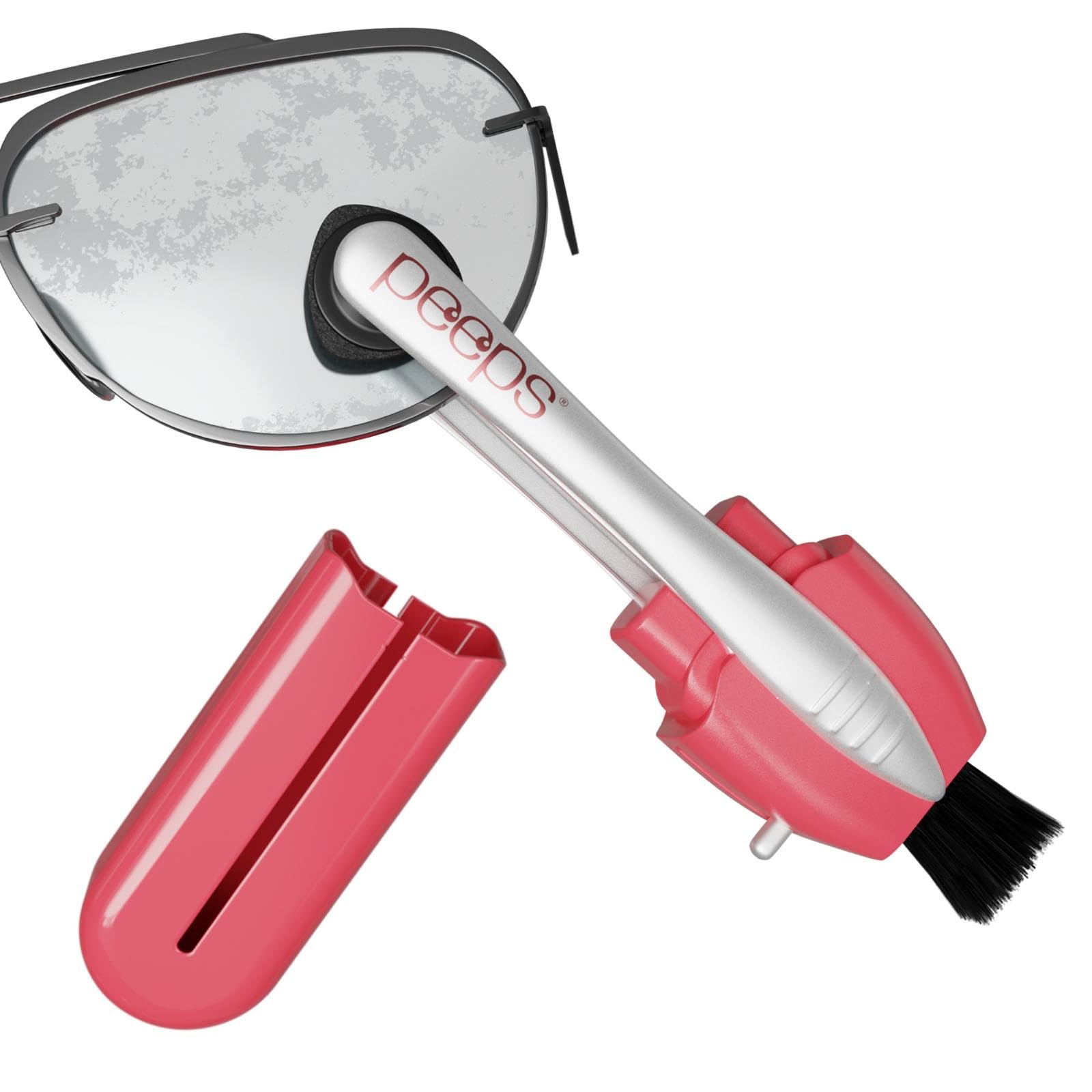 Peeps Lens Cleaner, Glasses Cleaning Tool, Injected Pink, 1 Count
