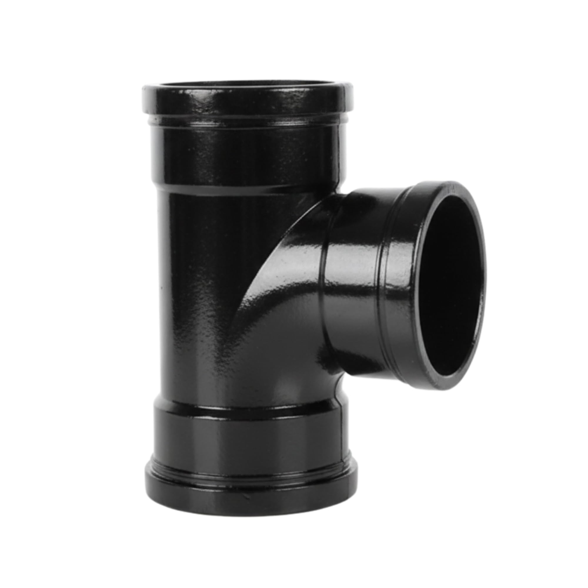 Shmox Black 110Mm Underground Drainage 87.5 Degree Triple Socket Swept Tee Junction (Black)