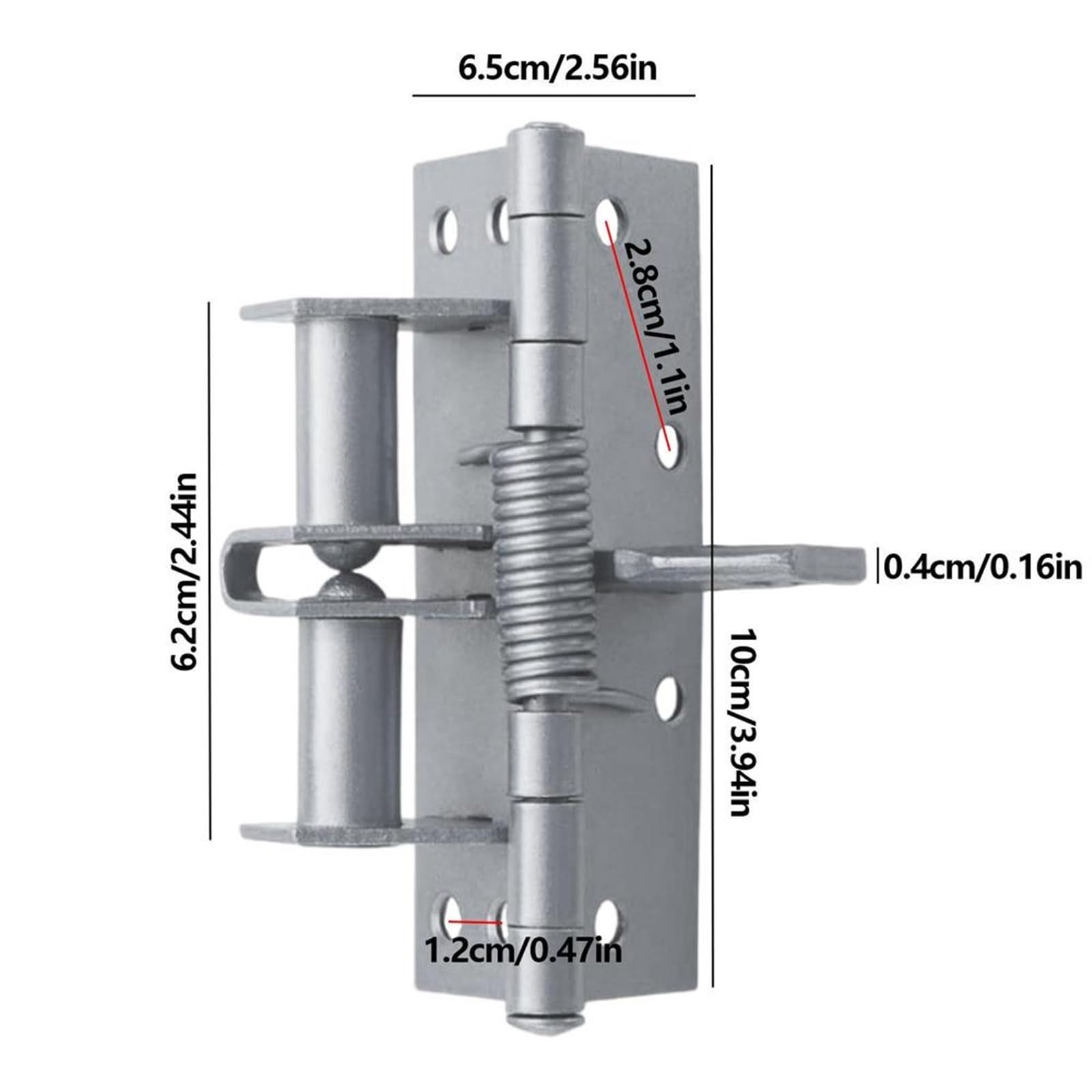 KAZHBI Self Closing Door Hinges Spring Hinge Heavy Duty Hinges for Doors Automatic Self-Closing Spring Hinge for Apartments Dorms (Color : Silver)