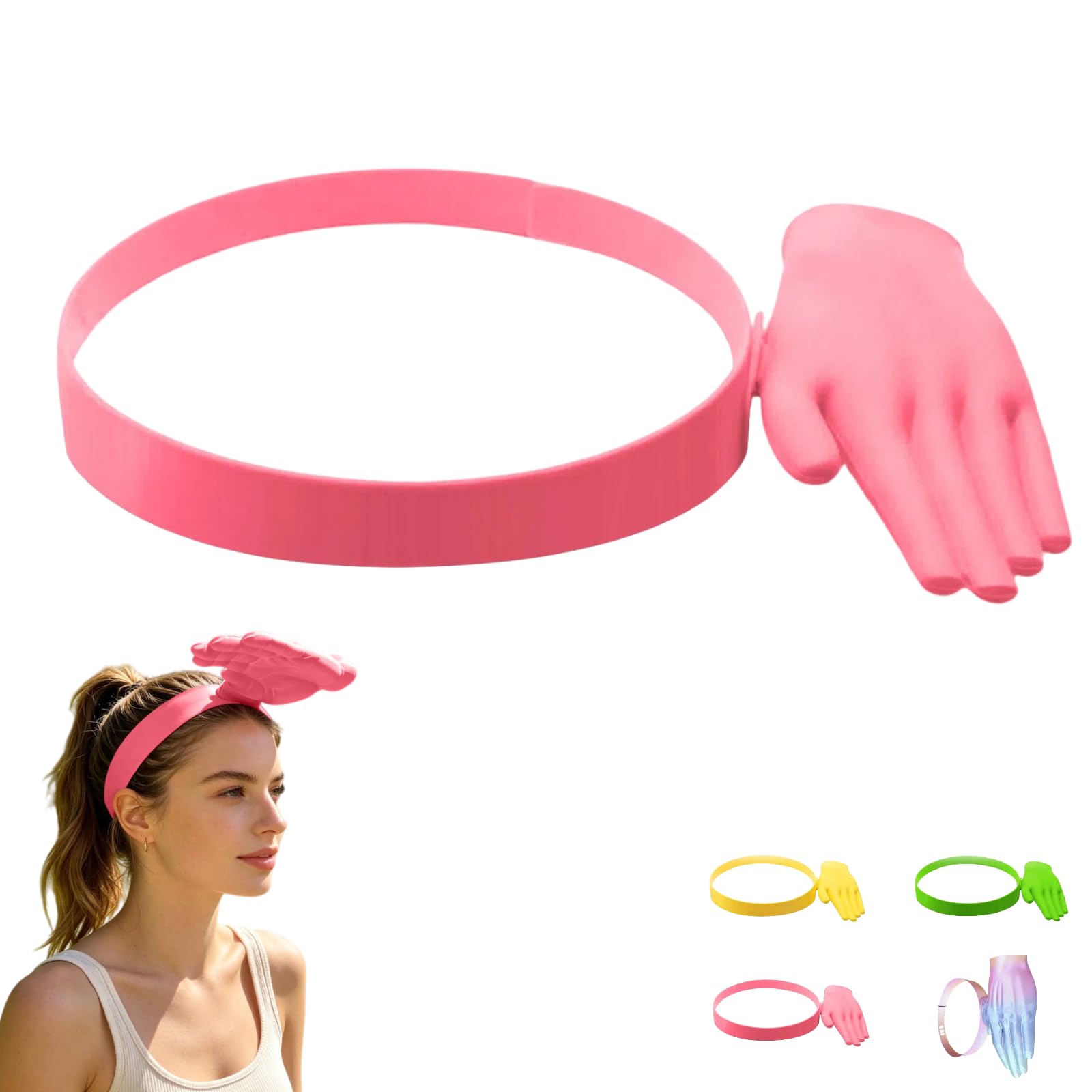 Hand Shaped Sun Visor Headband, Funny Palm-Sized Sun Hat for Beach Party, Men Women Hilarious Party Pool Camping — view 9
