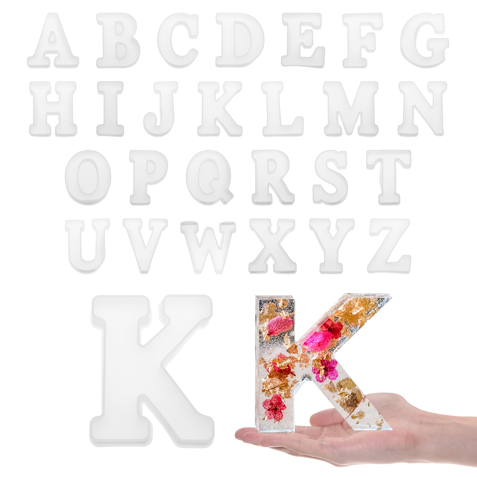 QUARKZMAN 26 Stück Großbuchstabenharzformung 6" A-Z Großbuchstaben