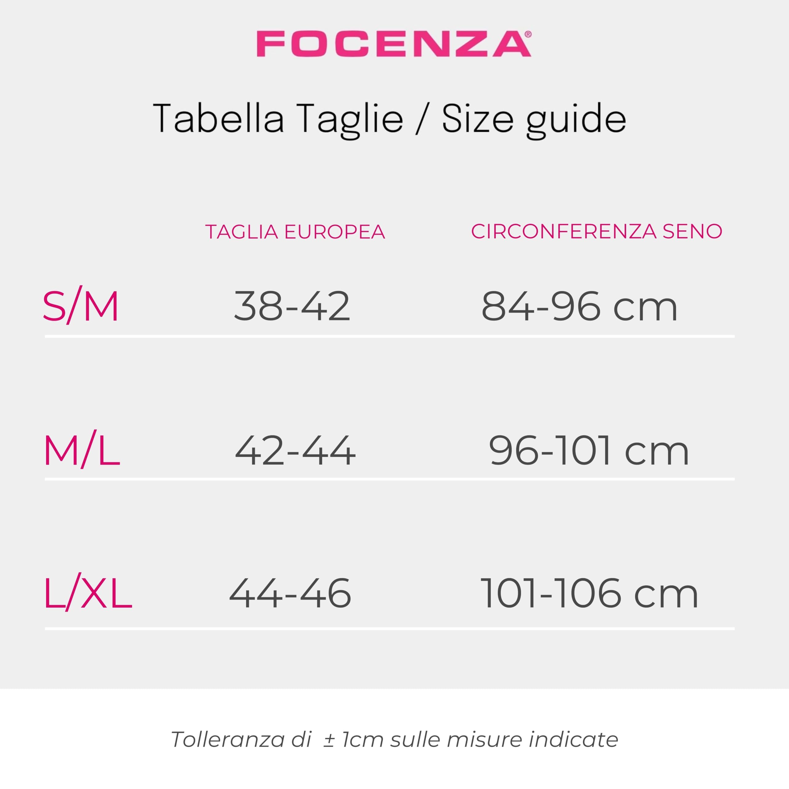 FOCENZA Top Sportivo Donna con Effetto Modellante e Push Up in Microfibra Elasticizzata e Traspirante, Made in Italy