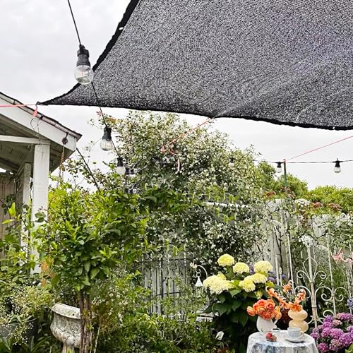 Image of winemana 50% Black Shade Cloth, 3.3 x 6.6 FT Durable Mesh Tarp with Grommets, Garden Sunblock Shade Cloth Shading Antifreezing for Plants Cover, Greenhouse, Barns Kennel, Patio, Tomatoes