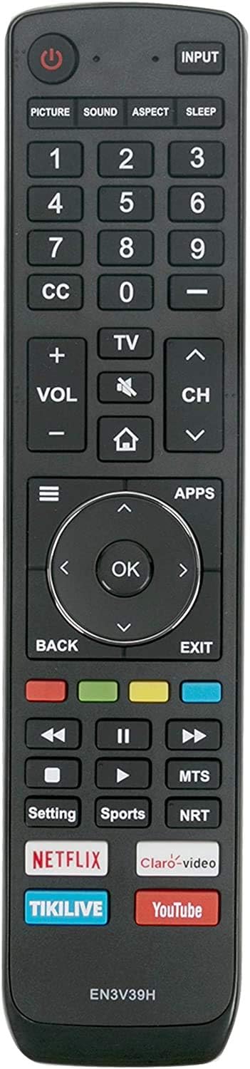 EN3V39H Remote Control Replacement for Hisense LCD LED HDTV Smart TVs image 2