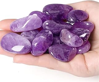 YATOJUZI YATOJUZI Amethyst Healing Crystals Sets Bulk Natural Irregular Shaped Tumbled Polished Stones Portable Balancing Energy Reiki Home Decoration Crystals and Healing Stones Gemstones Therapy Gift 100g