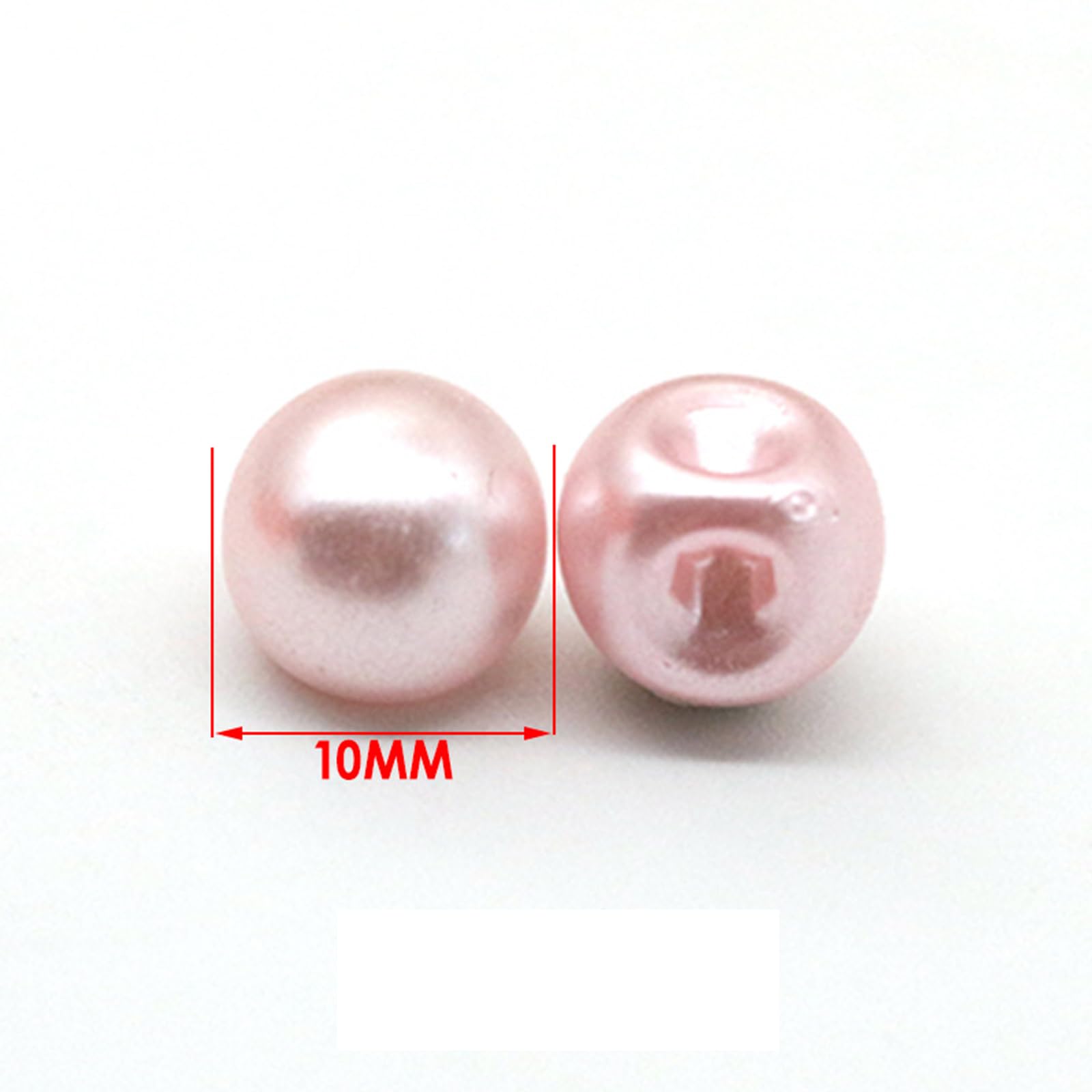30pcs Round Pearl Sewing Buttons 10mm,Pink Pearl Decoration Buttons for Cheongsam,Craft,Sweater,Shirt - Image 2