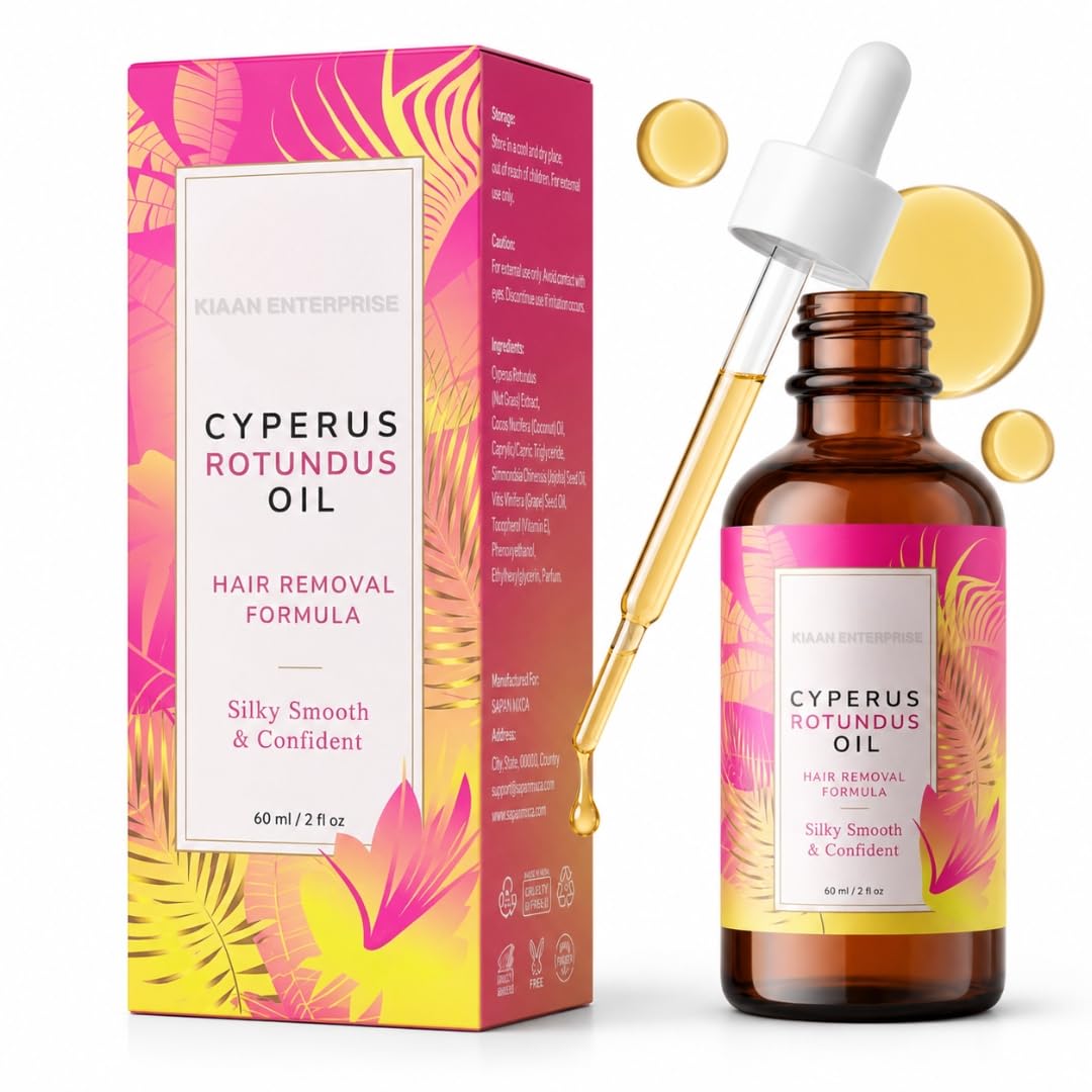 Cyperus Rotundus Oil Hair Removal Spray for Women & Men | Cyprus Cypress Permanent Hair Reduction Oil for Face, Arms, Legs & Body (Pack of 1)-picture-30