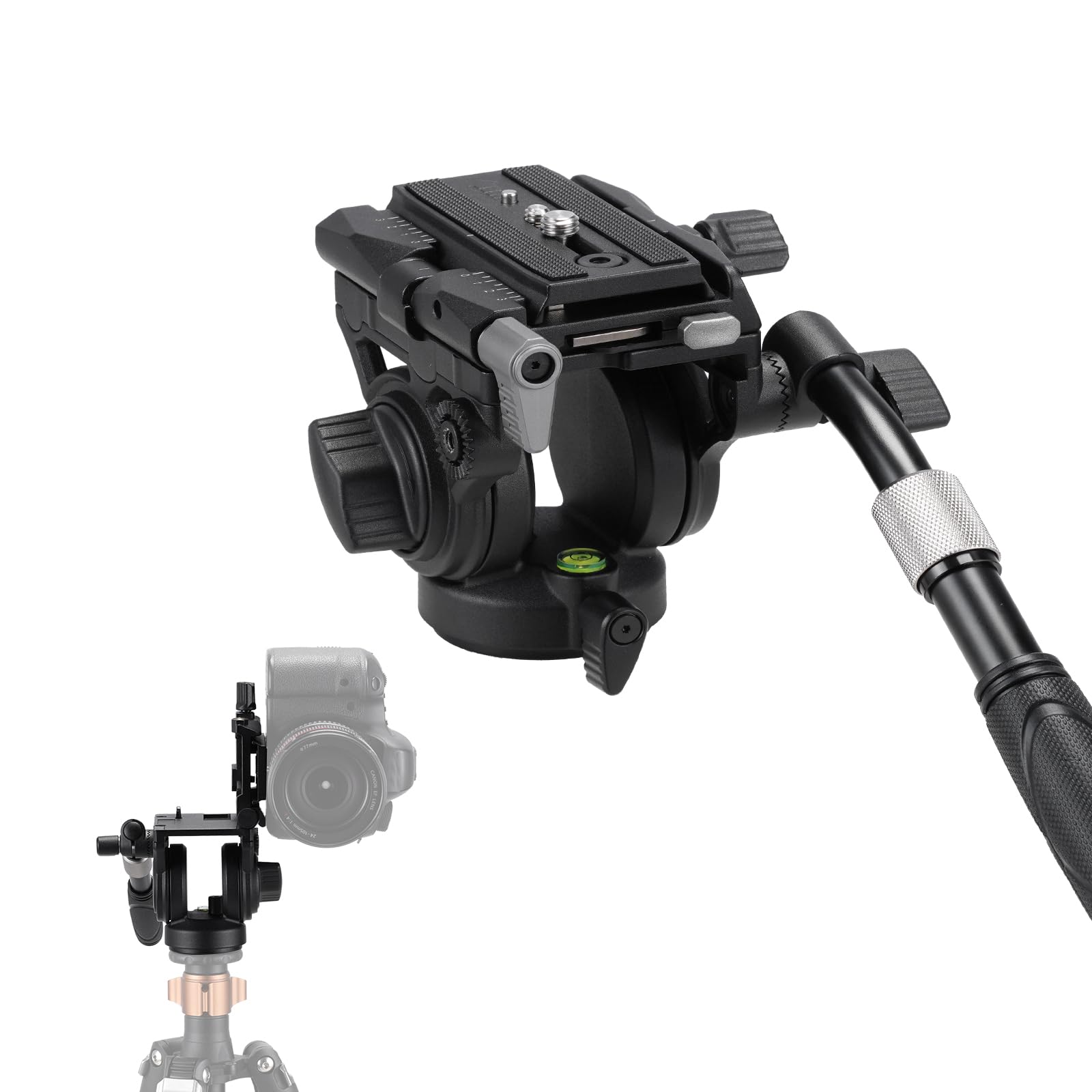 F6 Video Fluid Head 360° Pan Tilt for Tripod