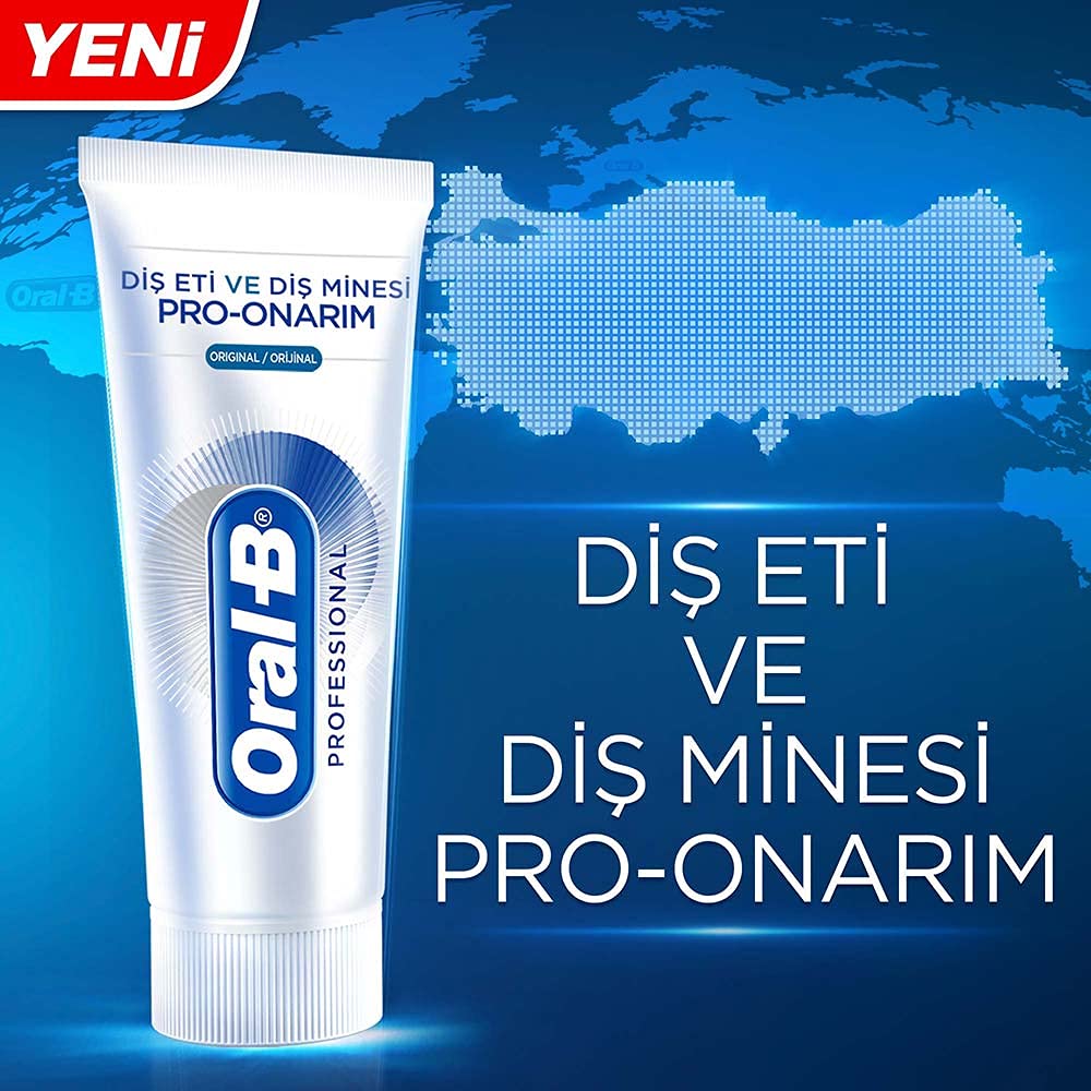 Oral-B Diş Eti ve Diş Minesi Pro-Onarım Original 50 ml + Oral-B Diş Fırçası Diş Eti Temizliği 1 Paket (1 x 0.23 g)