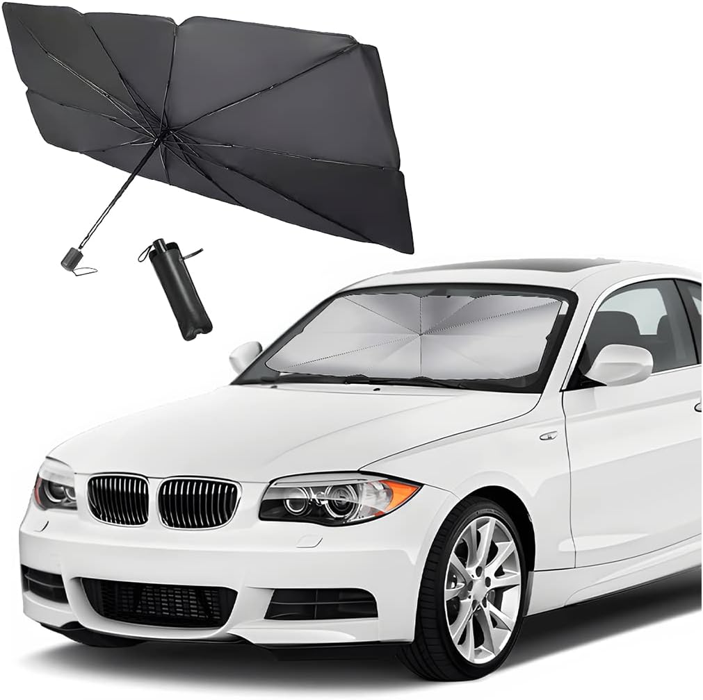 CGEAMDY Windshield Sunshade Umbrella, Car Front Window Visor Blocks UV Rays, Car Sun Shade Umbrella, Folding Heat Protection Auto Sun Shield Cover, Windscreen Shade Universal for Truck（Big）