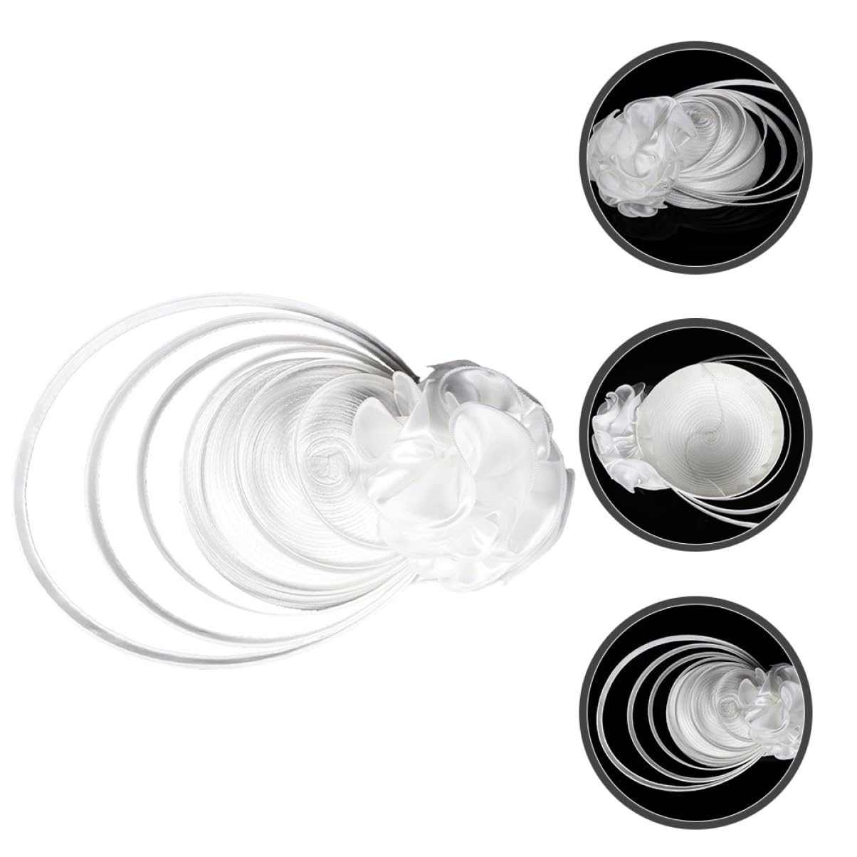 SHERCHPRY 2 sombreros de fiesta de cóctel para mujer, accesorios para el cabello, tocado de novia, decoración para el cabello, diadema