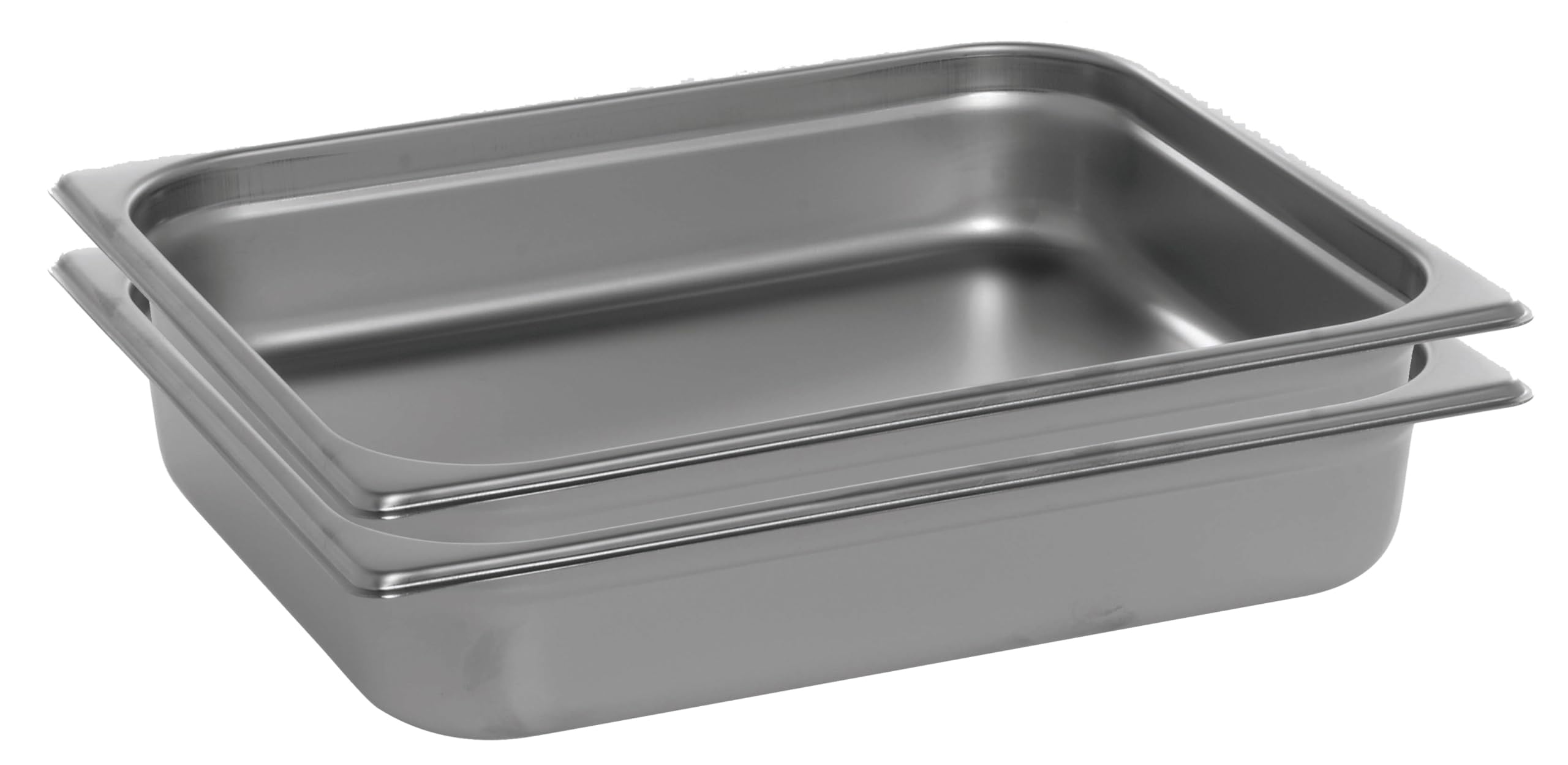Half Size Stainless Steel Steam Table Pan by HUBERT – Stainless Steel, Pack of 2, Model 195942