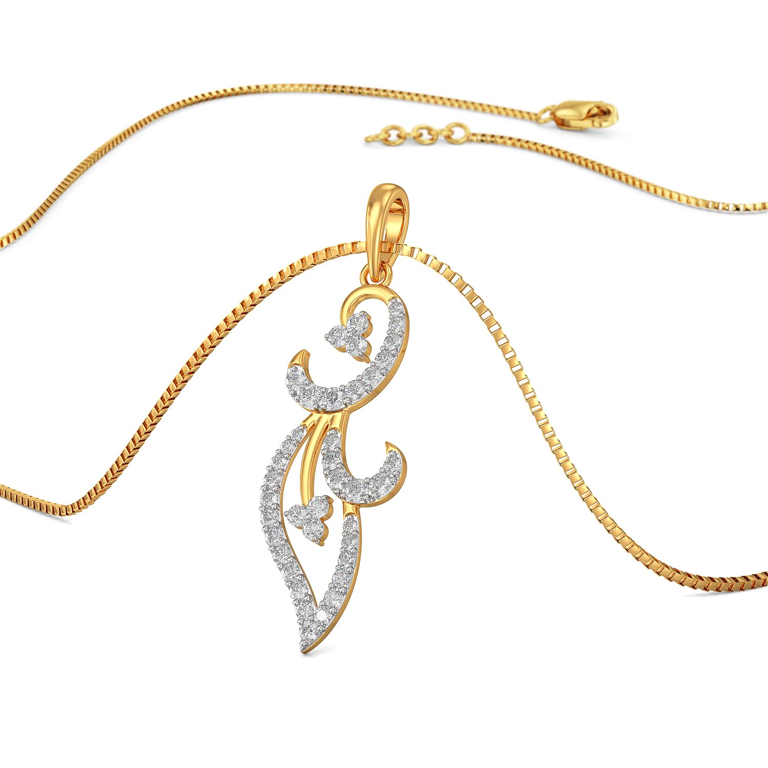 joyalukkas 18k (750) Yellow Gold and Diamond Pendant for Girls-picture-32