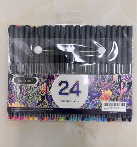 Taotree 662804 24 Fineliner Color Pens, Fine Line Colored Sketch Writing Drawing Pens For Journaling Planner Note Taking Adult Coloring Books, Porous Fine Point Markers thumb #6