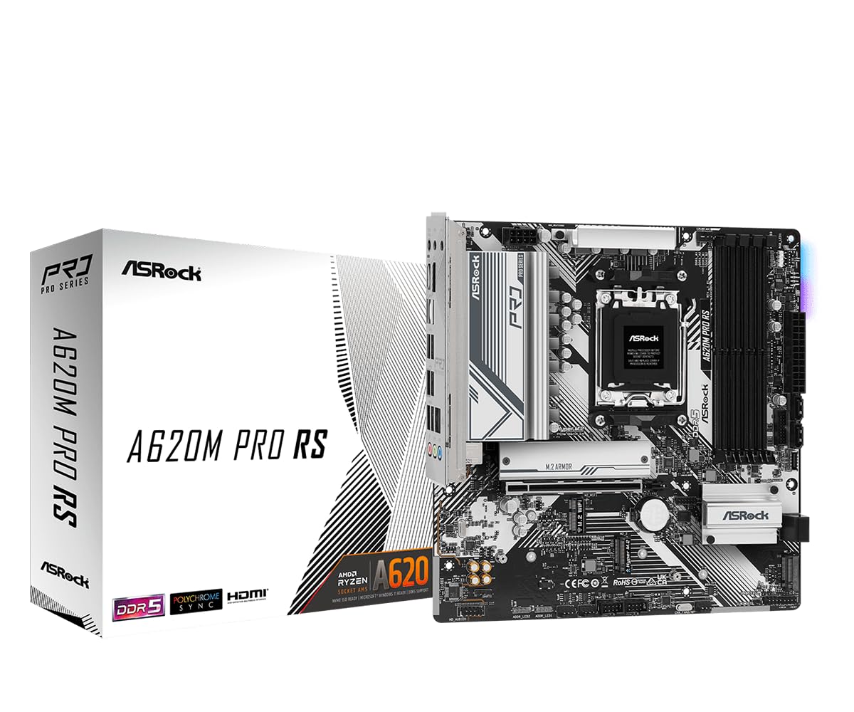 【新品・未使用】ASRock A620M Pro RS WiFi Amazon.com: Asrock A620MProRSWiFi Mb Asrocka620m Pro Rs WiFi R