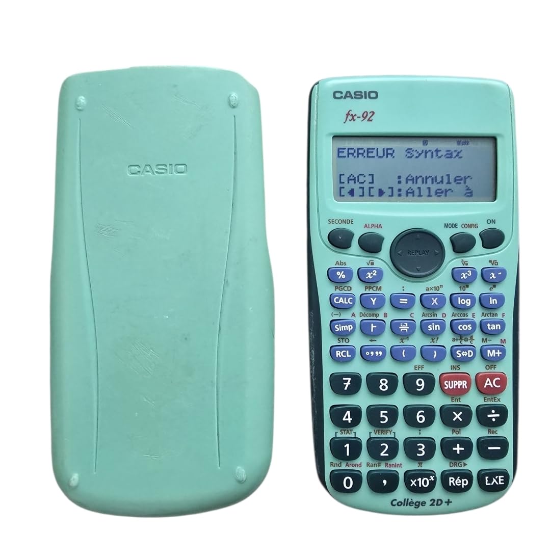 Casio FX-92 calculatrice scientifique avec menu algorithmique et tableur pour élèves - 5