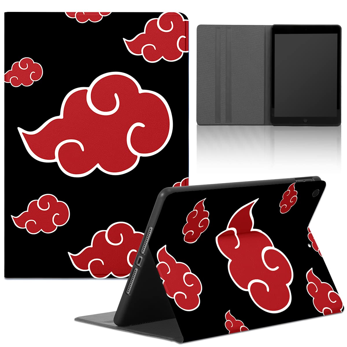 Custodia Tablet Huawei MatePad T10S Con Stampa Anime Naruto Akatsuki, Pelle PU E Supporto Regolabile