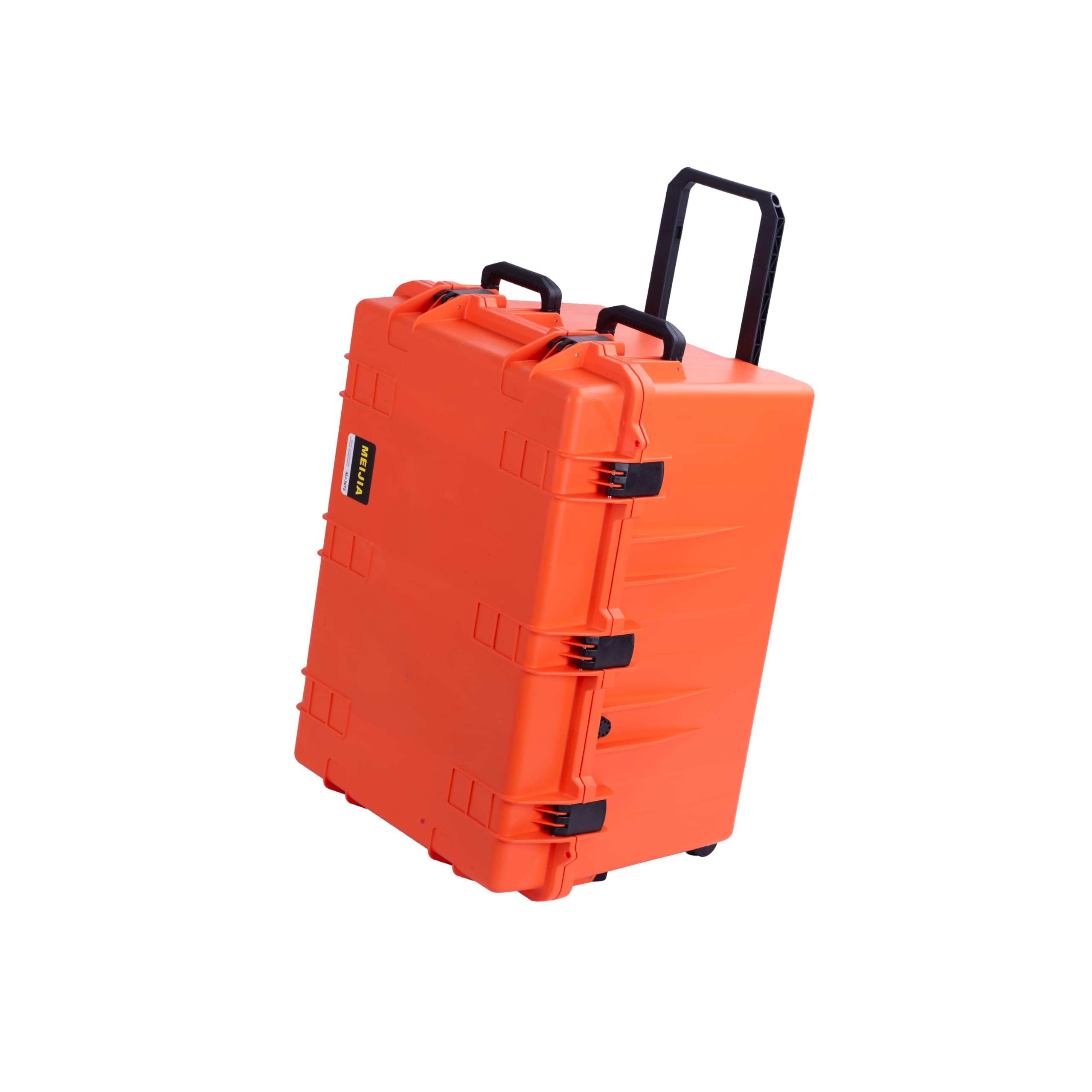 MEIJIA Custodia per fotocamera portatile impermeabile per tutte le stagioni, in schiuma con ruote girevoli e maniglia retrattile, 84,45 x 62 x 49 cm (arancione)