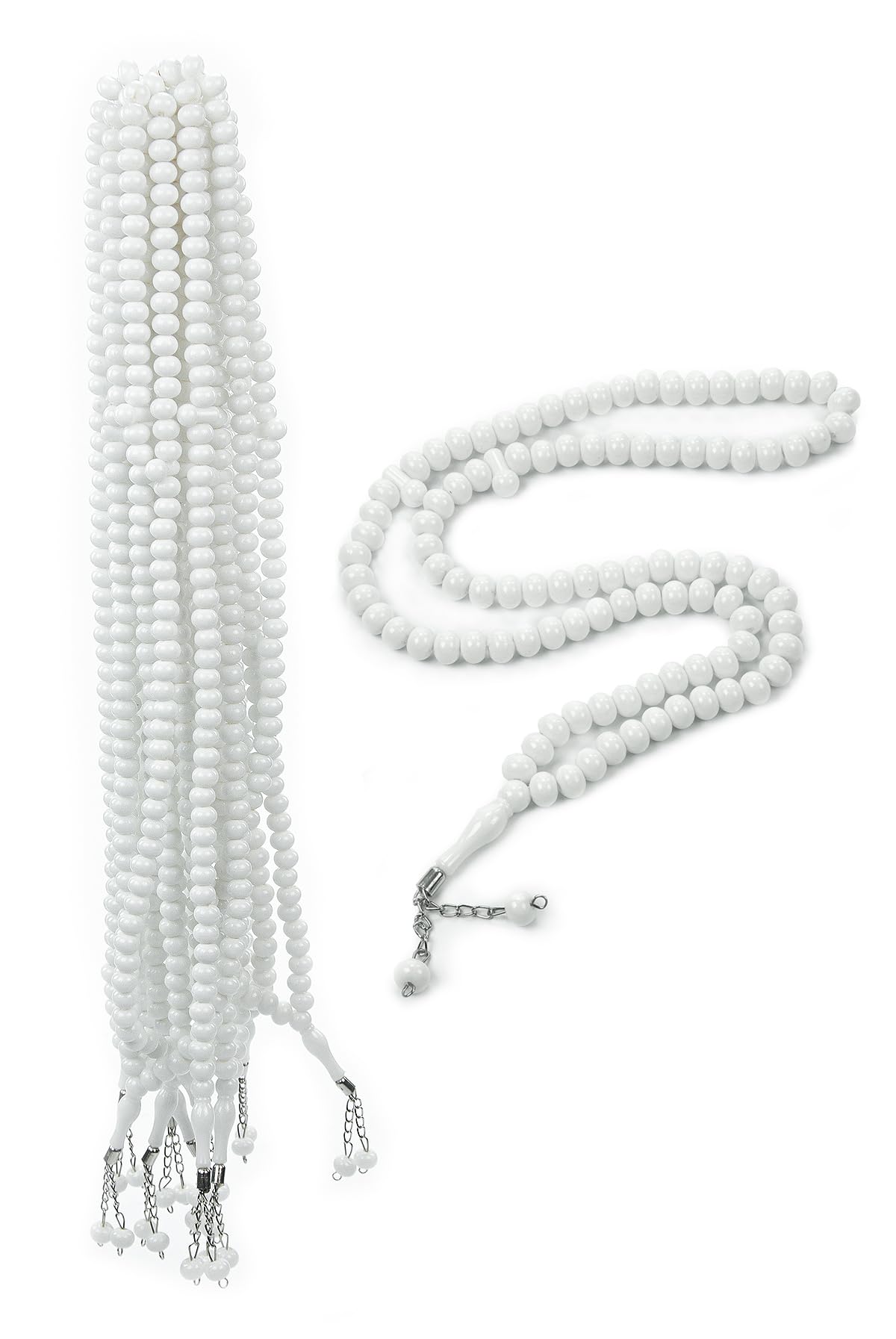 ihvan online, Tasbih Prayer Beads 99, Pack of 10, Muslim Prayer Beads, Islamic Praying Bead, Muslim Rosary Bead Necklace, Dhikr, Tasbeeh Bulk, Misbaha, Masbaha, Tespih, Bracelet, White